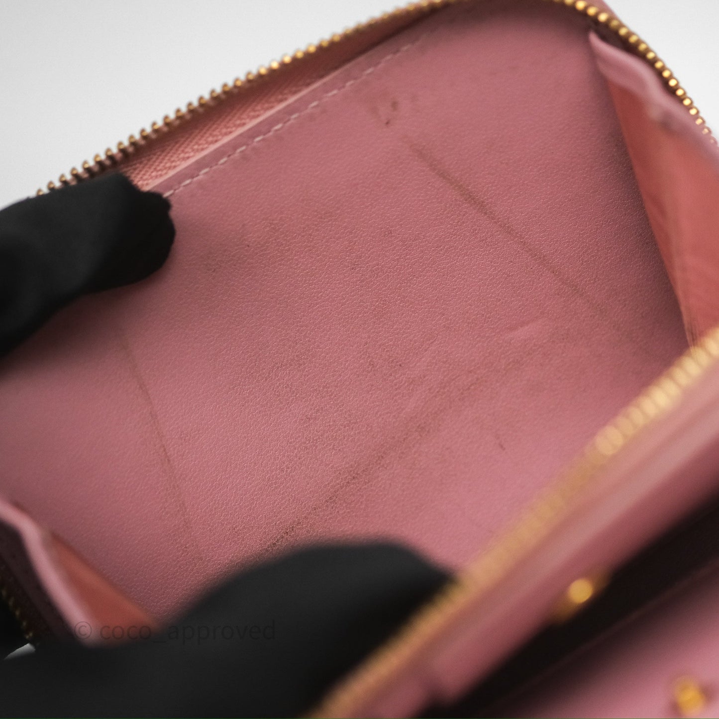 Christian Dior Medium Caro Scarlet Zipped Wallet Pink Cannage Calfskin
