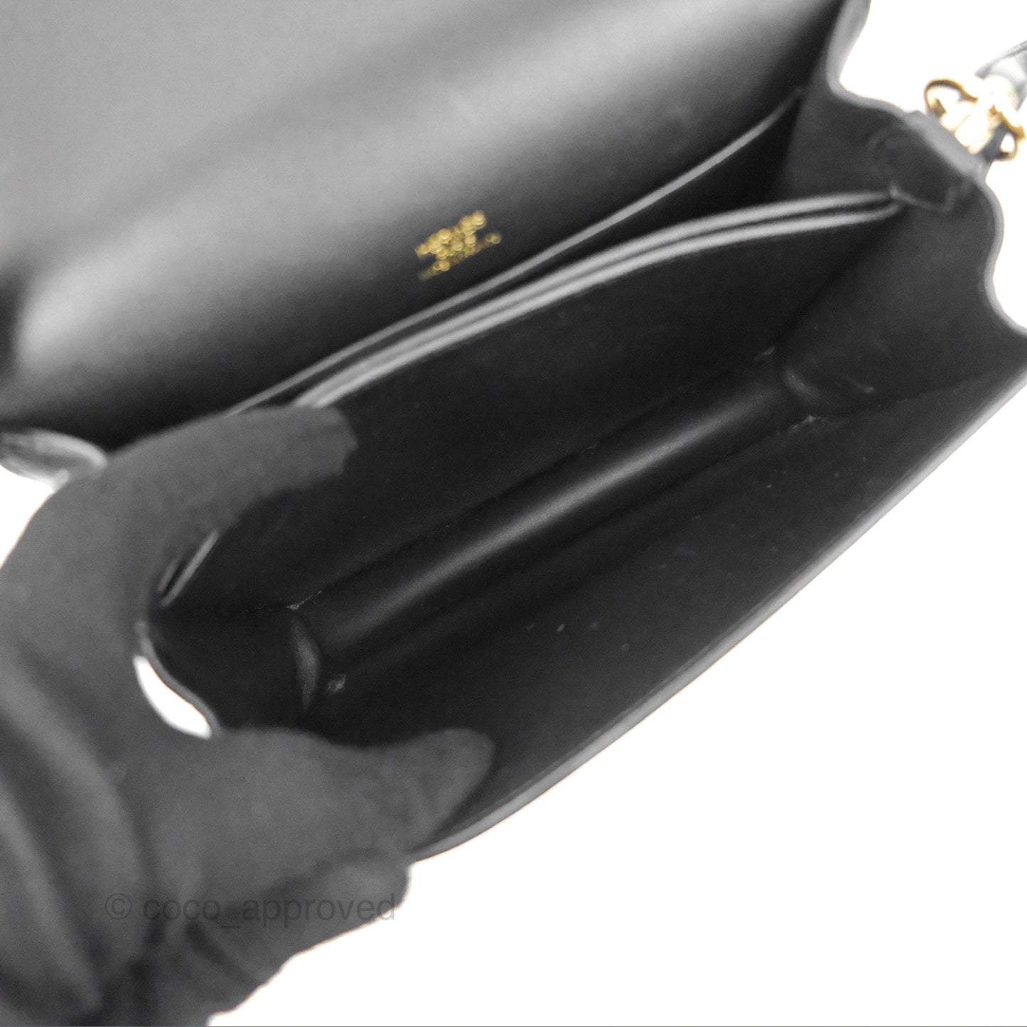 Hermès Roulis Mini 18 Black Swift Gold Hardware