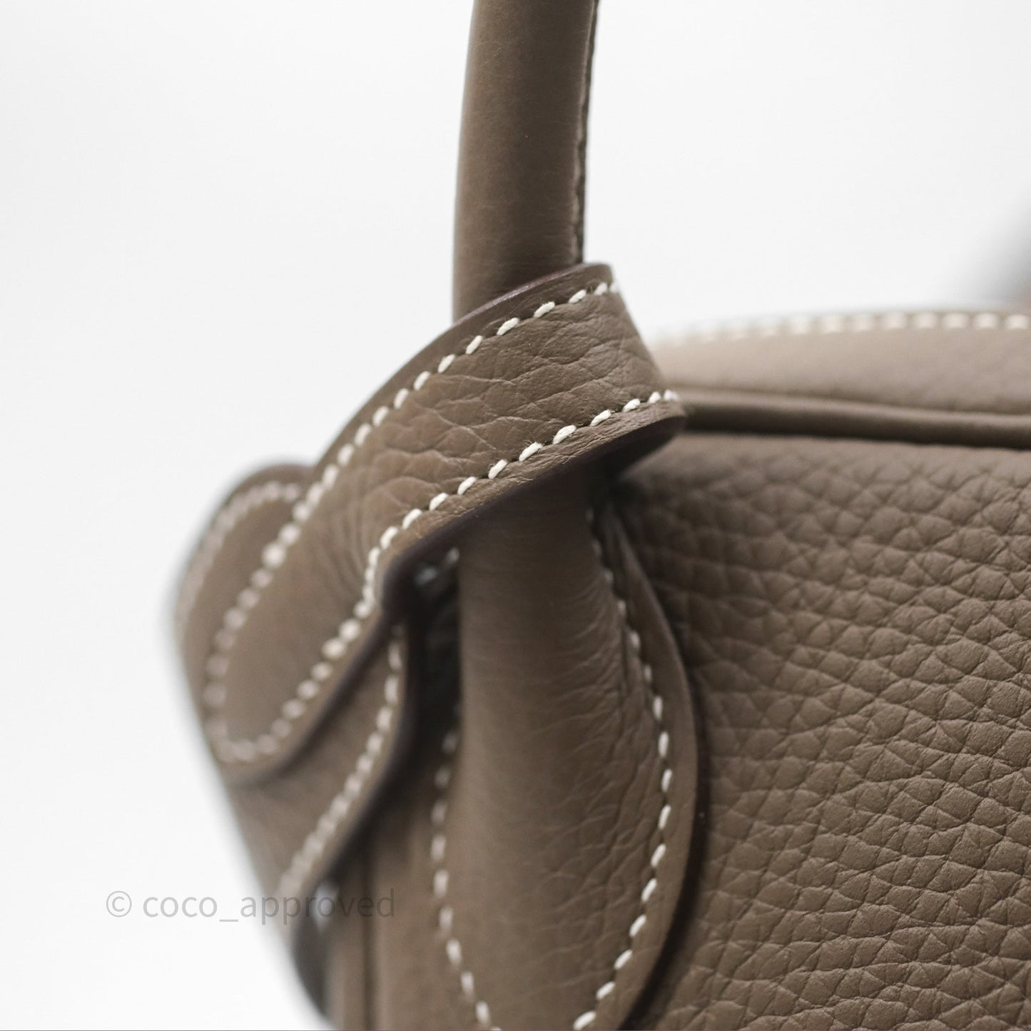Hermès Lindy 30 Etoupe 18 Clemence Palladium Hardware
