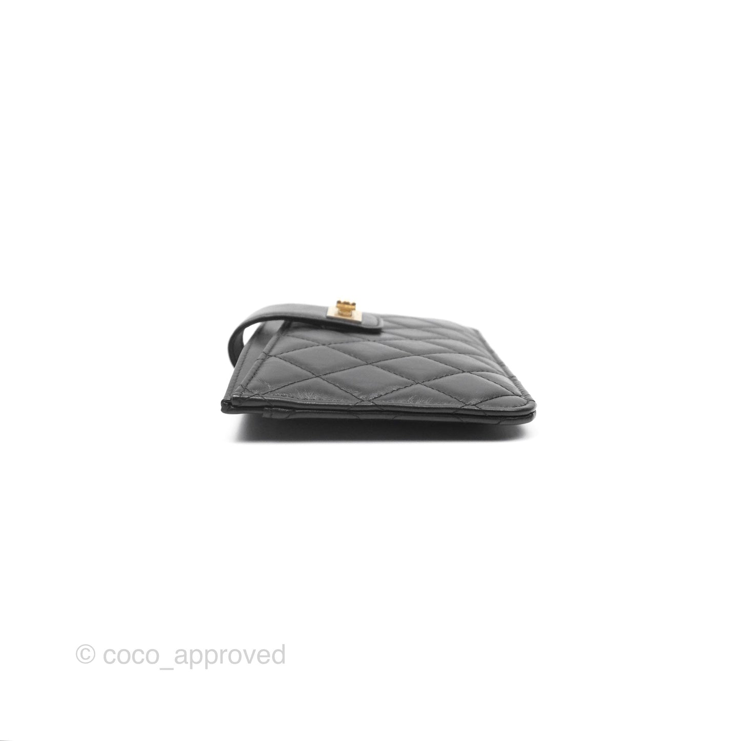 Chanel 2.55 Reissue Purse Aged Calfskin Black Aged Gold Hardware