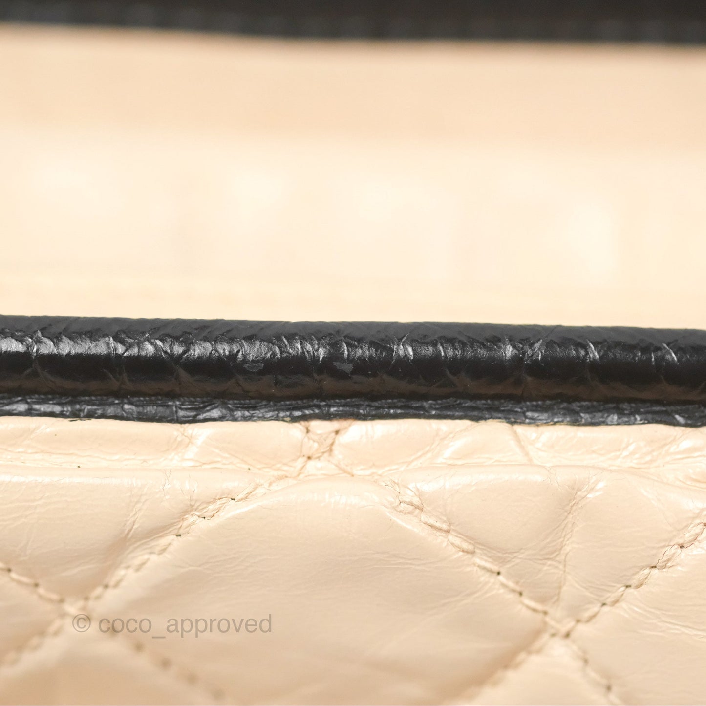 Chanel Large Gabrielle Hobo Black Beige Aged Calfskin Mixed Hardware