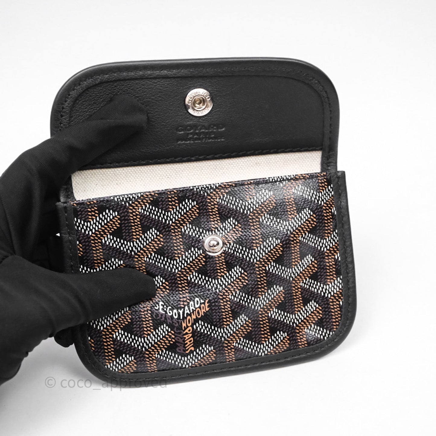 Goyard Anjou Mini Bag Goyardine Canvas Black