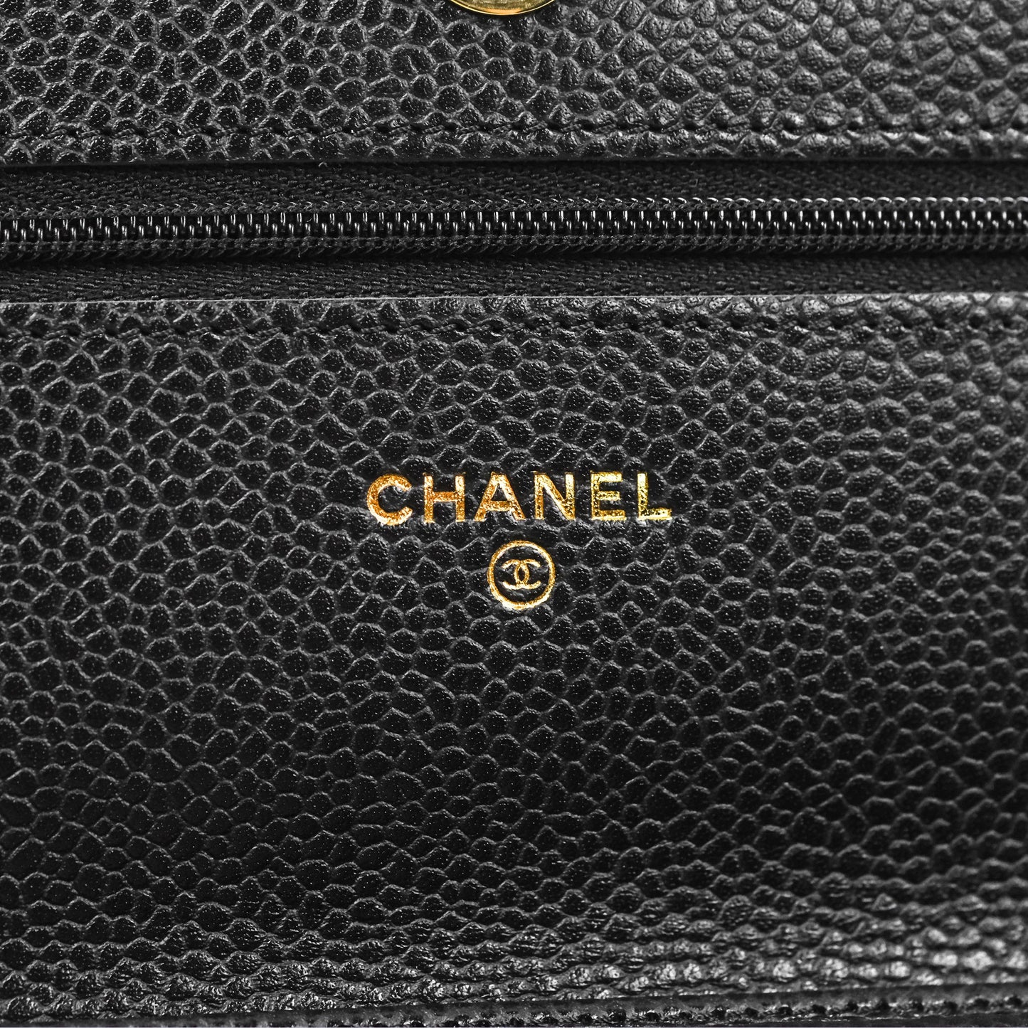 Chanel Quilted Classic Wallet On Chain WOC Black Caviar Gold Hardware
