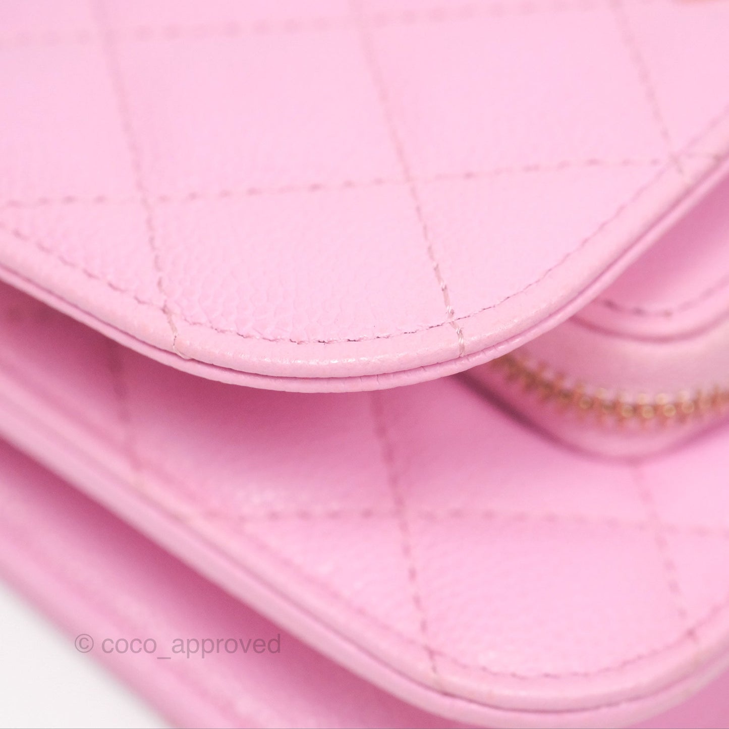 Chanel Business Affinity Clutch With Chain Pink Caviar Gold Hardware