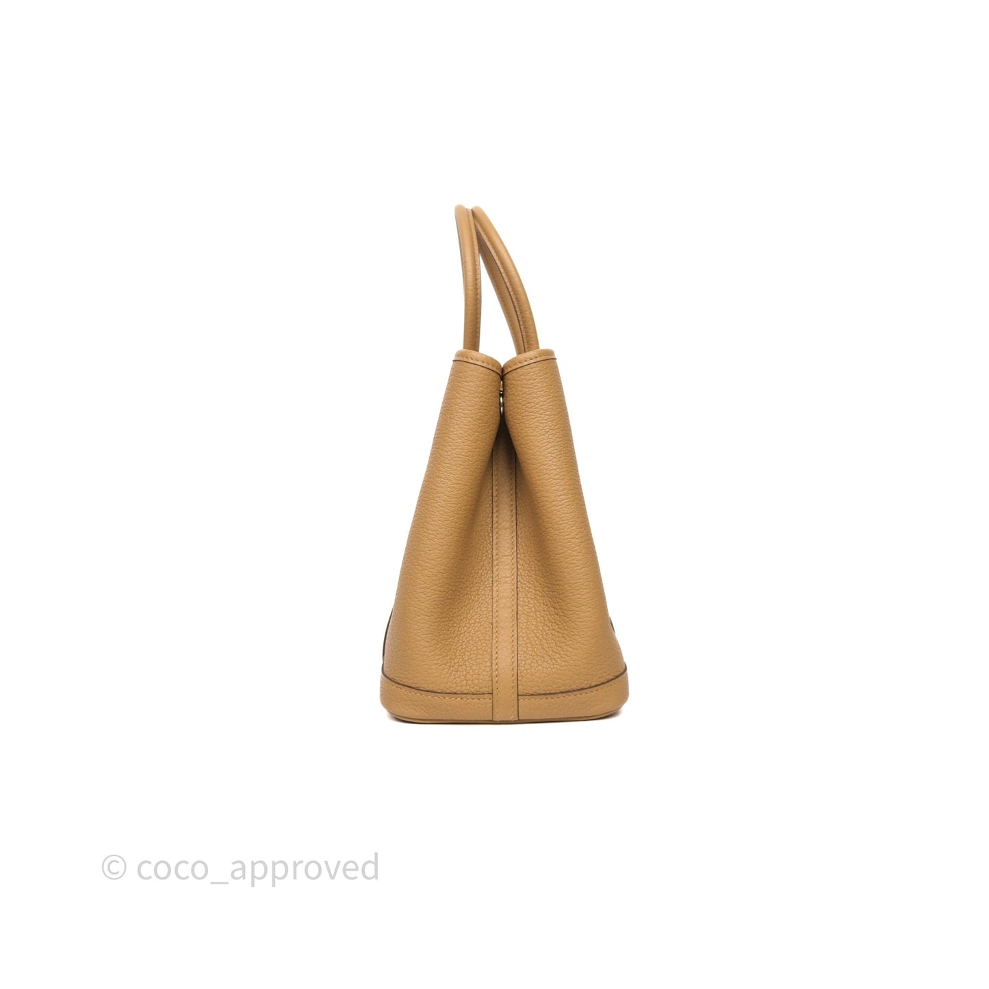 Hermès Garden Party 30 Biscuit 4B Veau Negonda Palladium Hardware