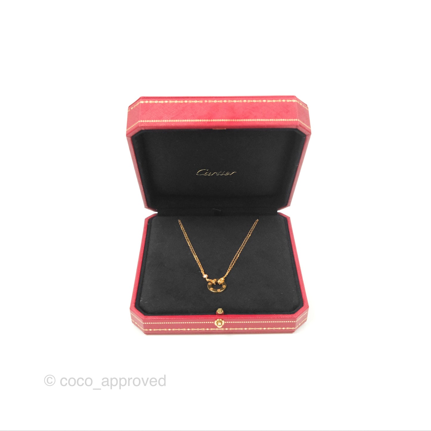 Cartier Love Necklace Rose Gold 2 Diamonds