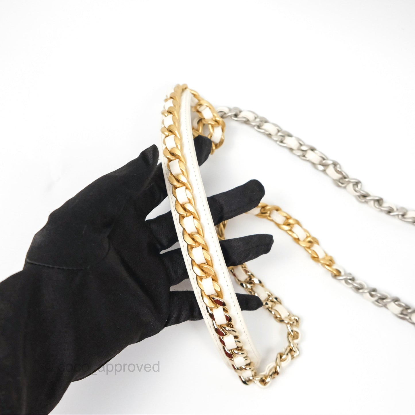 Chanel 19 Wallet on Chain WOC White Mixed Hardware