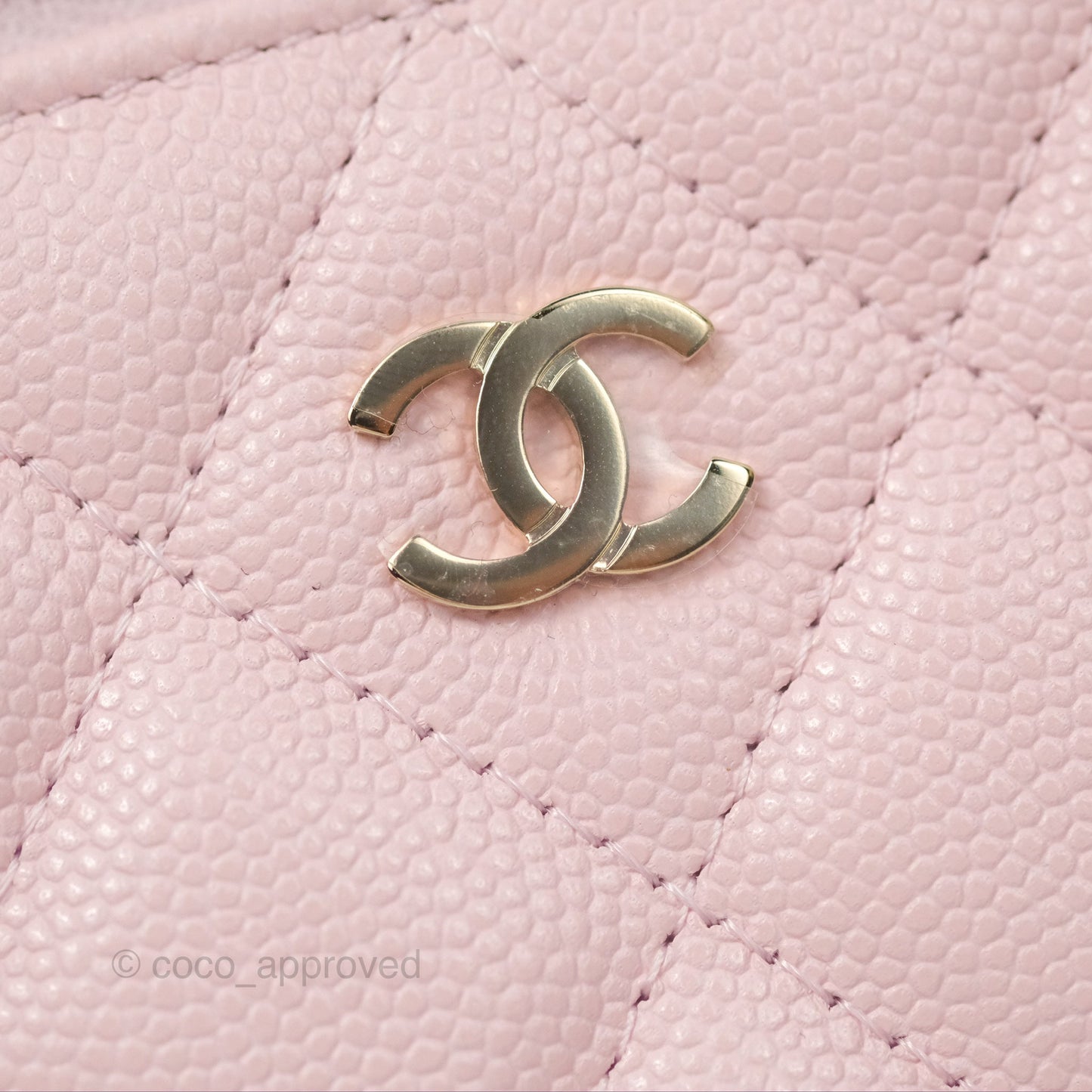 Chanel Classic Vanity With Chain Pink Caviar Gold Hardware
