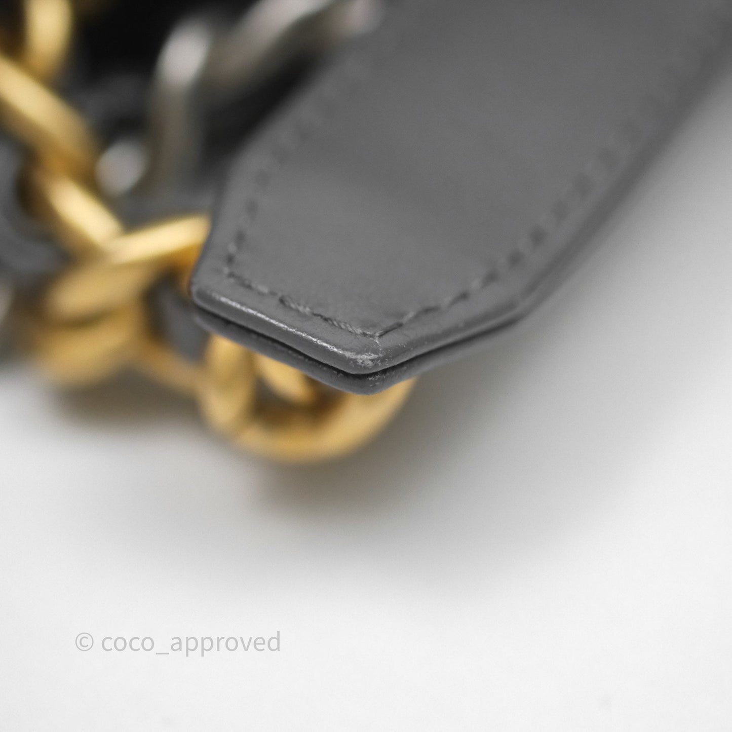 Chanel 19 Wallet on Chain WOC Grey Lambskin Mixed Hardware