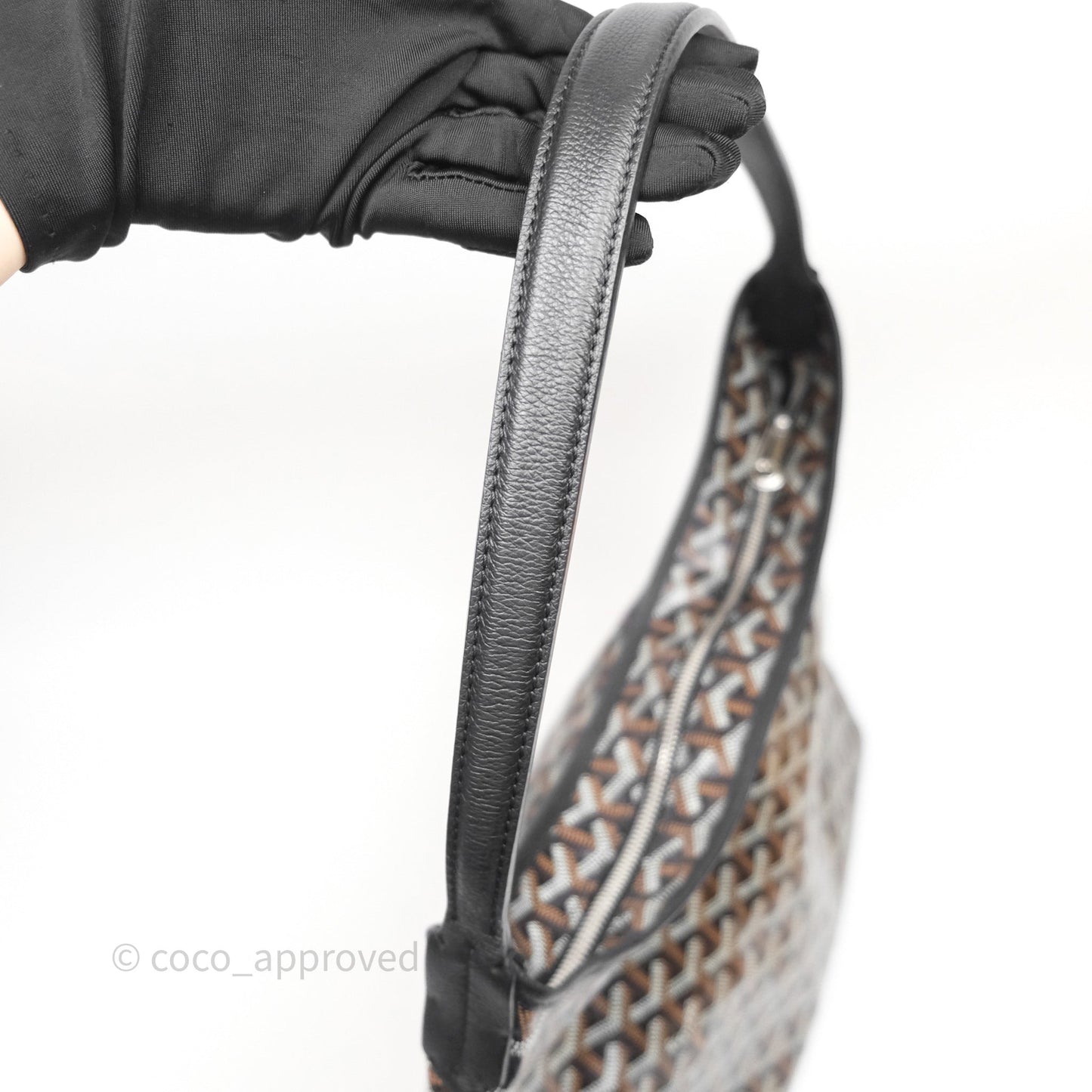 Goyard Bohème Hobo Bag Black Goyardine Canvas
