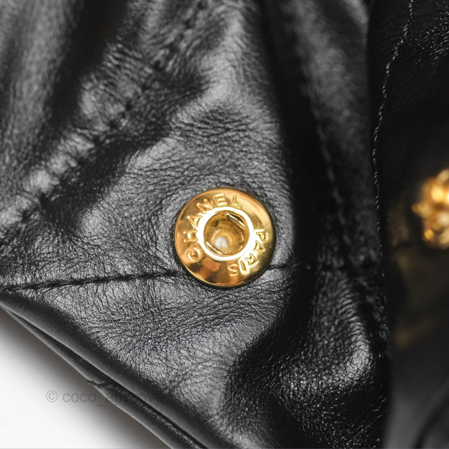 Chanel 22 Small Black Shiny Crumpled Calfskin Aged Gold Hardware