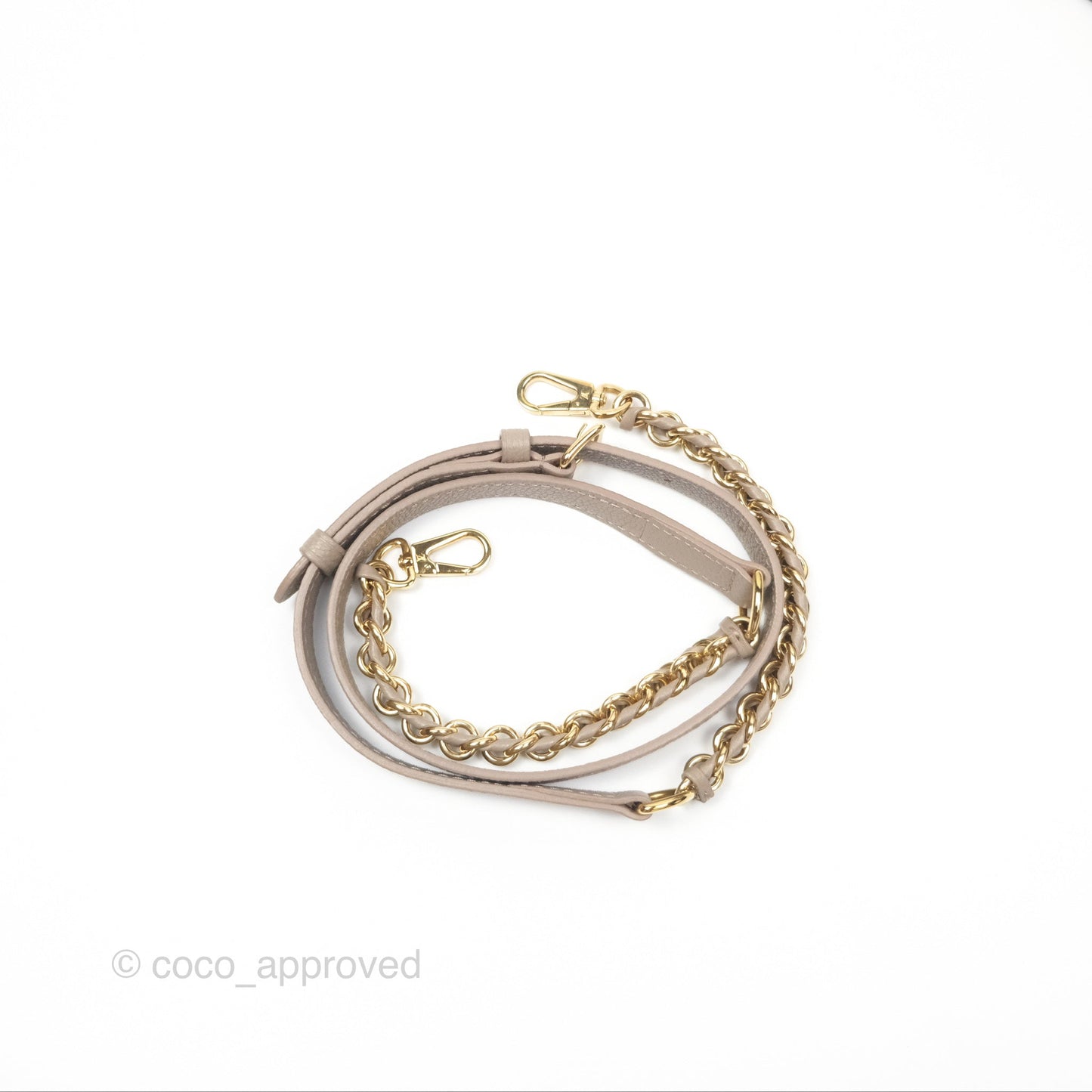 Louis Vuitton Monogram Empreinte Tourterelle Vanity PM Beige Gold Hardware