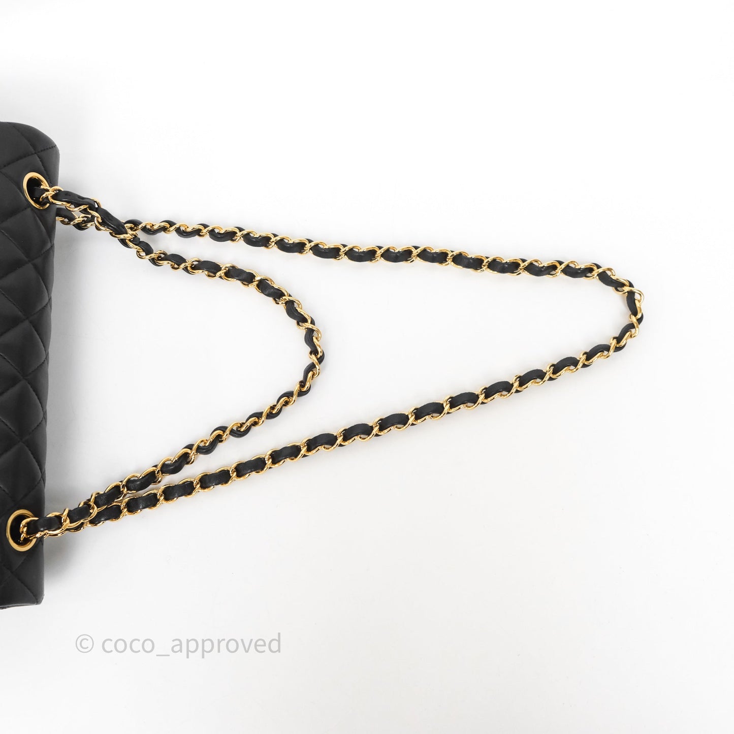 Chanel Quilted Classic M/L Medium Flap  Black Lambskin Gold Hardware