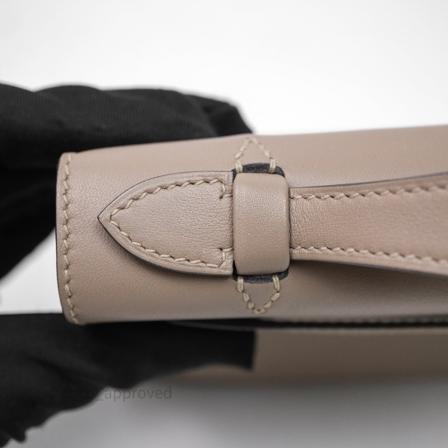 Hermès Kelly Pochette Gris Asphalte M8 Swift Gold Hardware