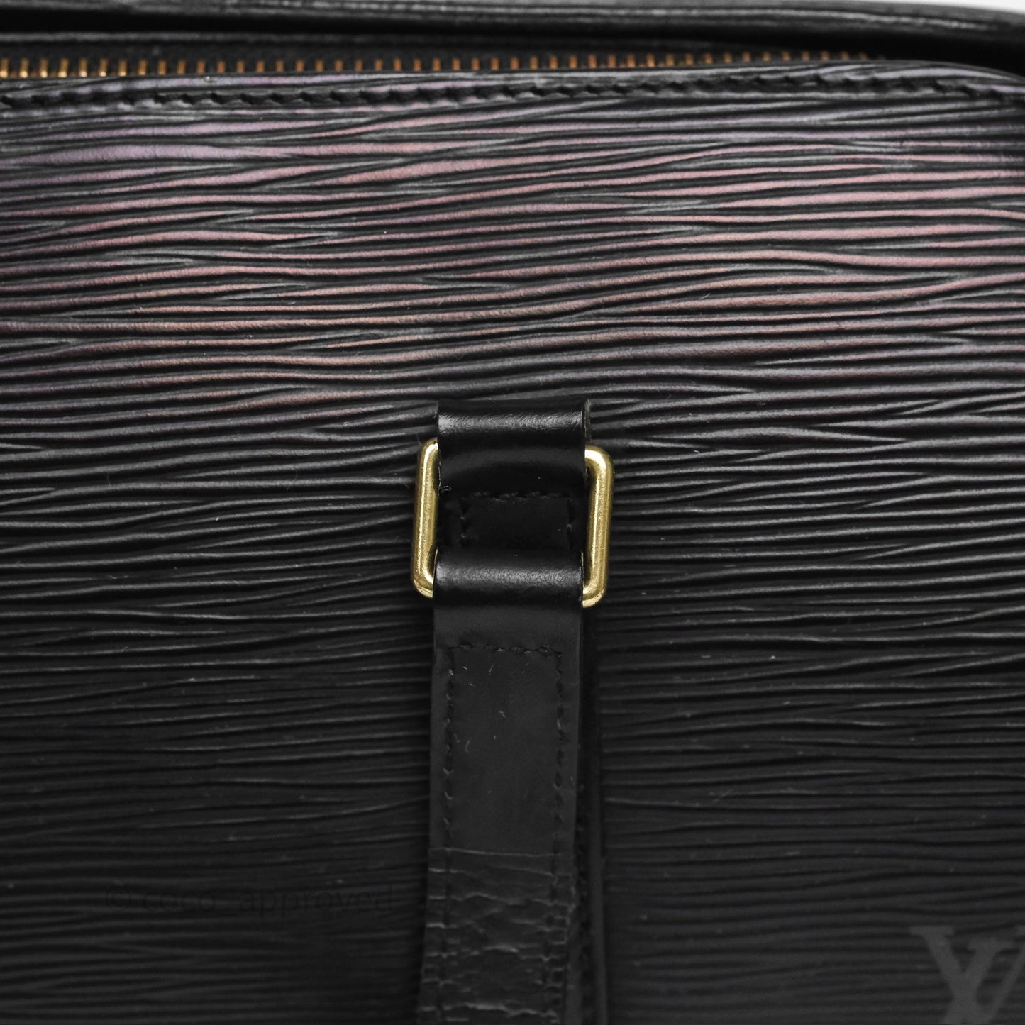 Louis Vuitton Epi Soufflot Bag Black Gold Hardware