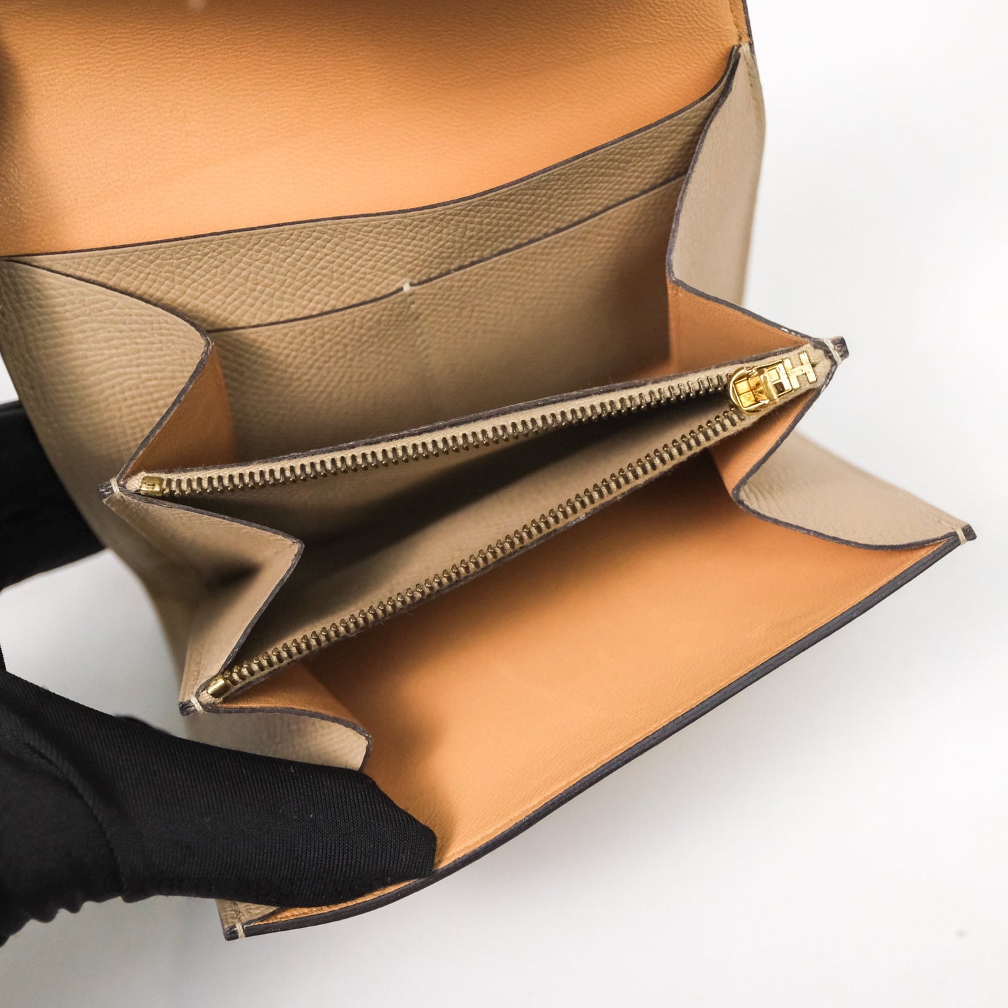 Hermès Constance Short Wallet Trench Epsom Gold Hardware