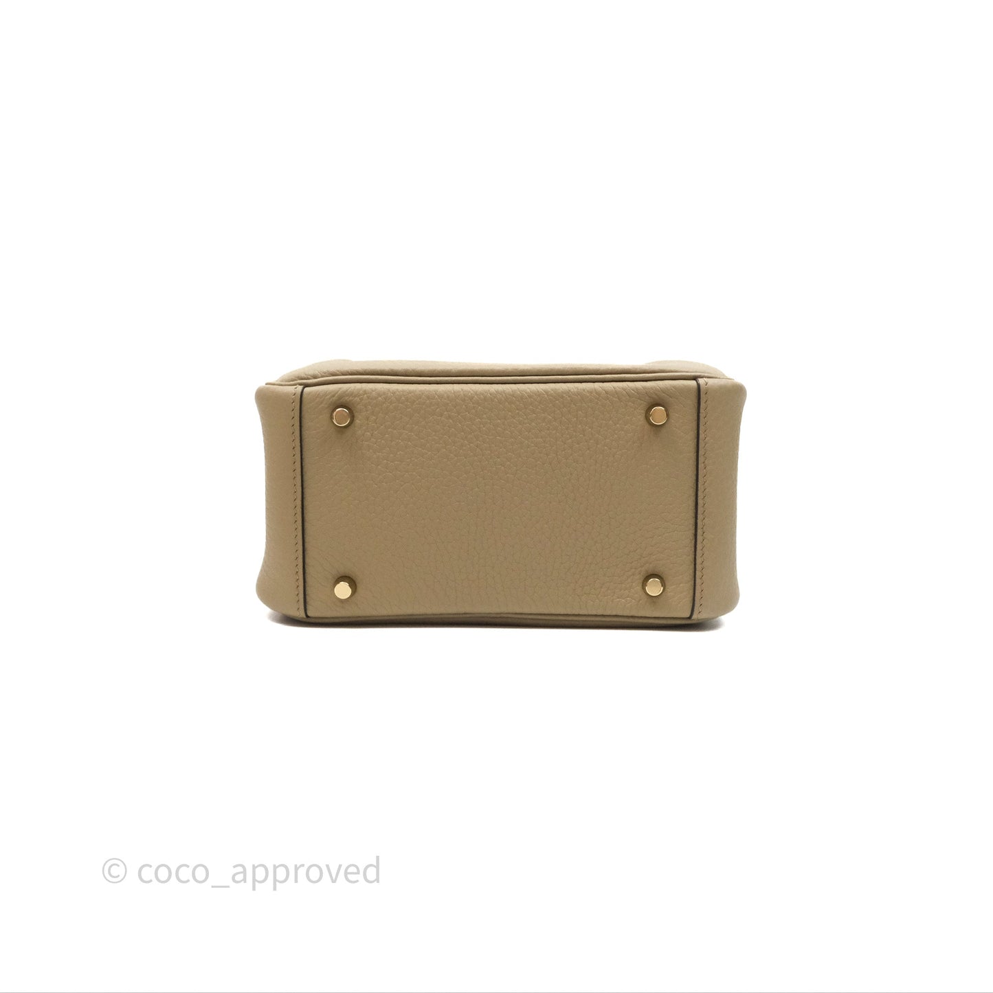 Hermès Mini Lindy 20 Beige Marfa 8Q Clemence Gold Hardware