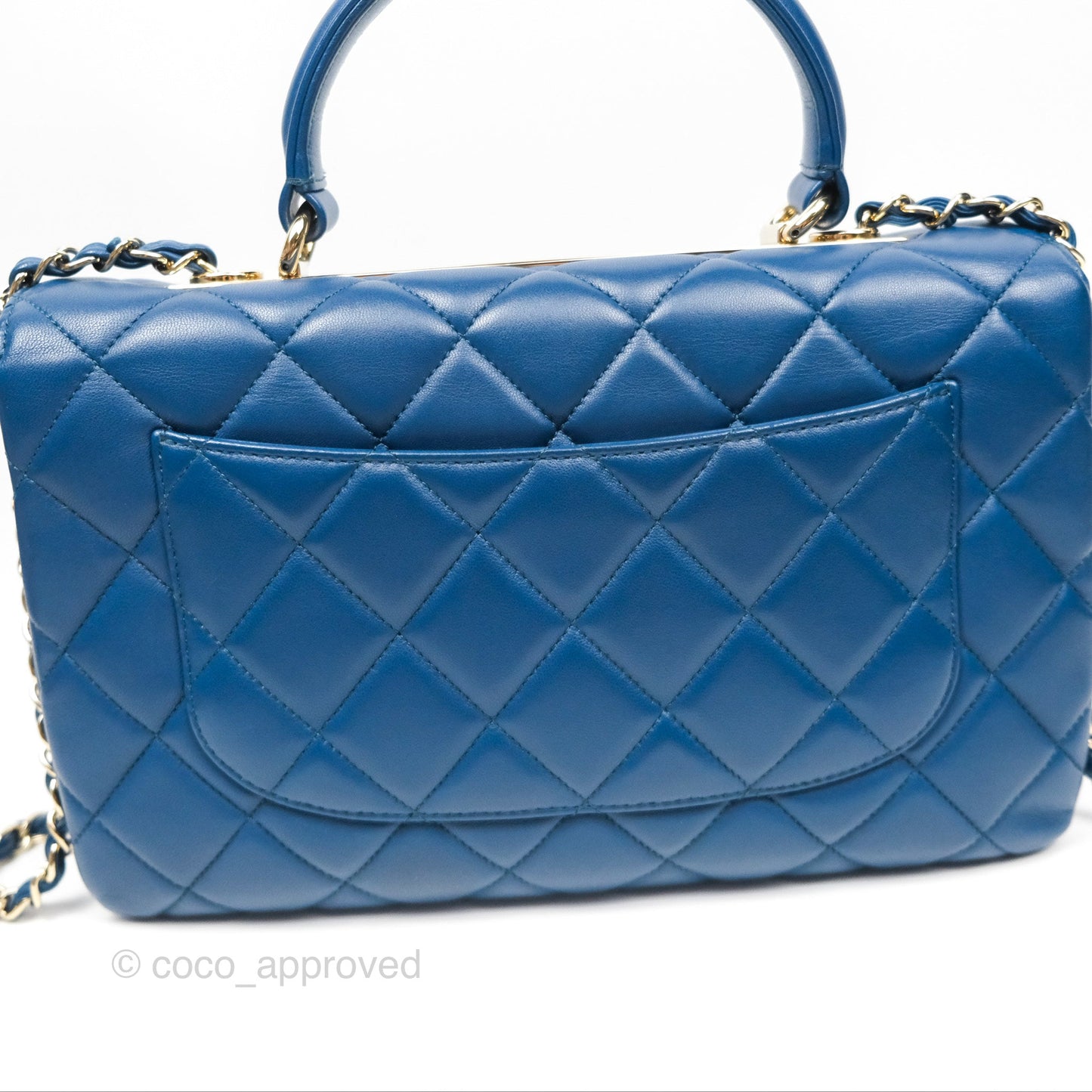 Chanel Medium Trendy CC Navy Blue Lambskin Gold Hardware