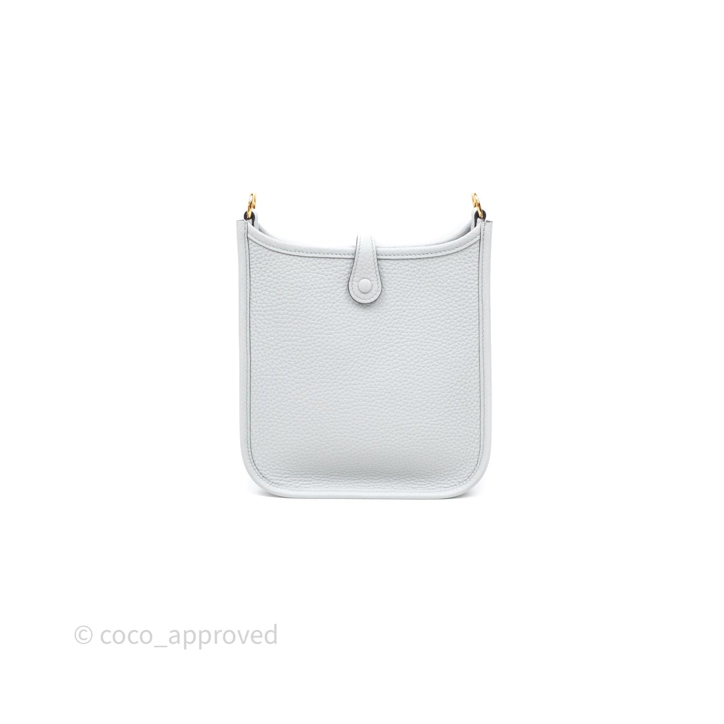 Hermès Mini Evelyne 16 Bleu Pale 08 Clemence Gold Hardware