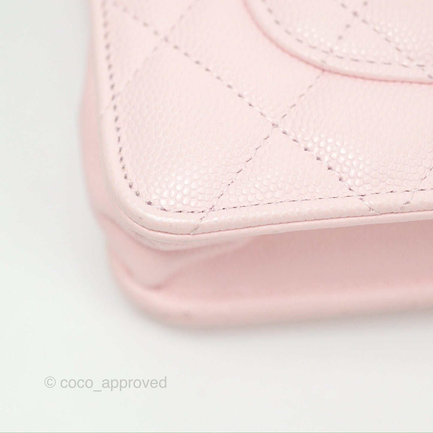 Chanel Quilted Classic Wallet On Chain WOC Pink Caviar Gold Hardware