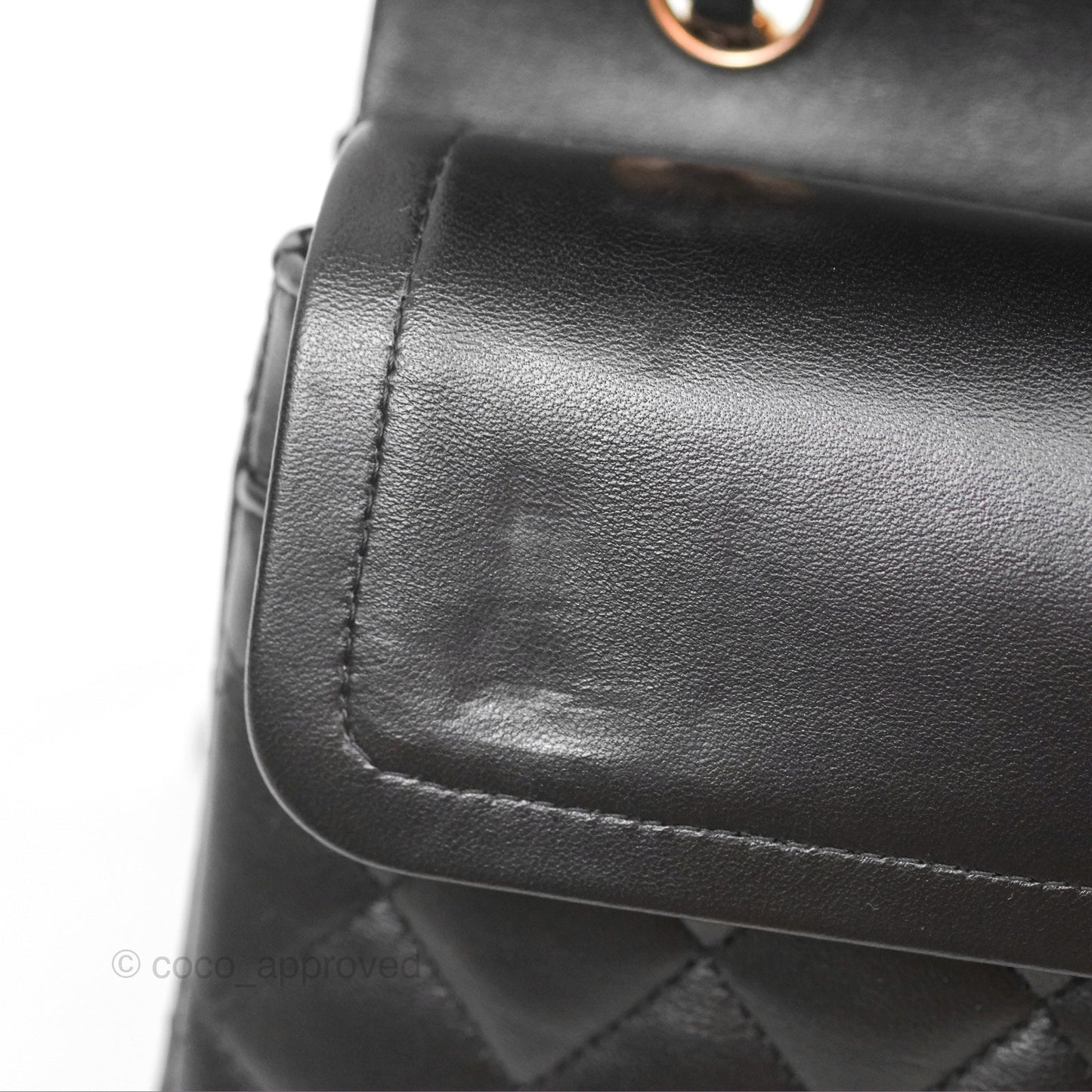 Chanel Small Classic Quilted Flap Black Lambskin Rose Gold Hardware