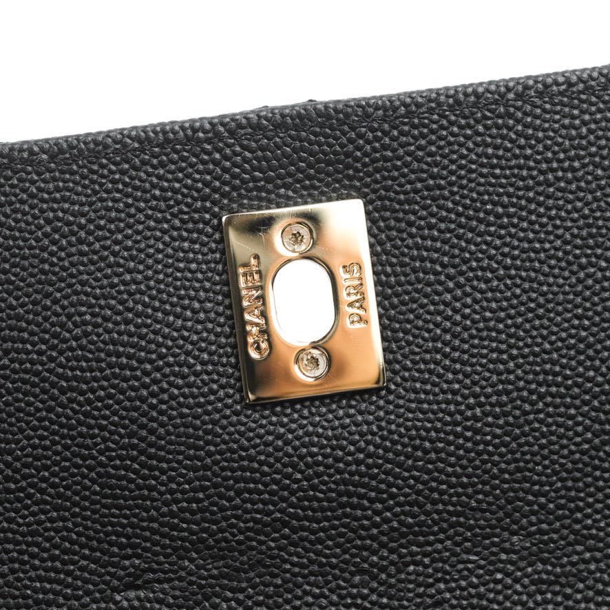Chanel Quilted Medium Business Affinity Flap Black Caviar Gold Hardware