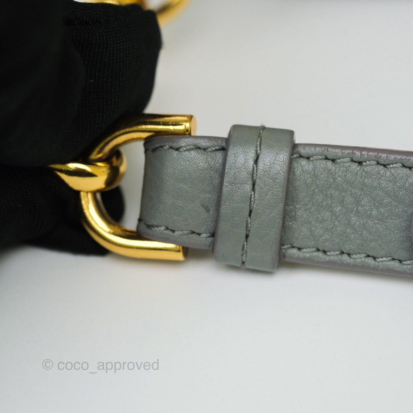 Dior Small Caro Bag Grey Supple Cannage Calfskin