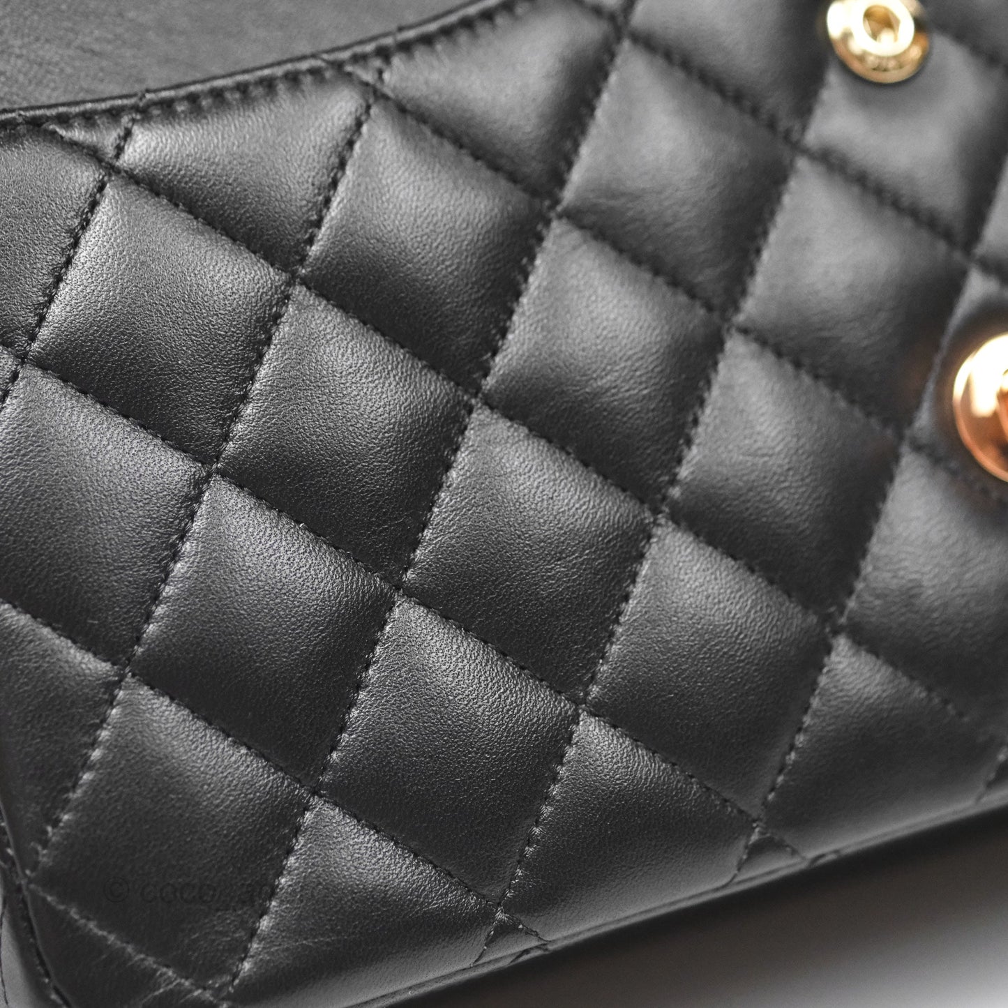 Chanel Classic M/L Medium Flap Quilted Black Lambskin Rose Gold Hardware