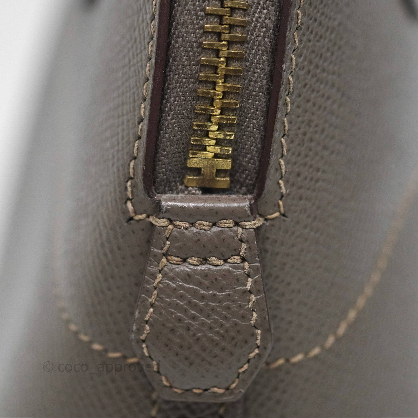 Hermès Bolide 27 Etain 8F Epsom Gold Hardware