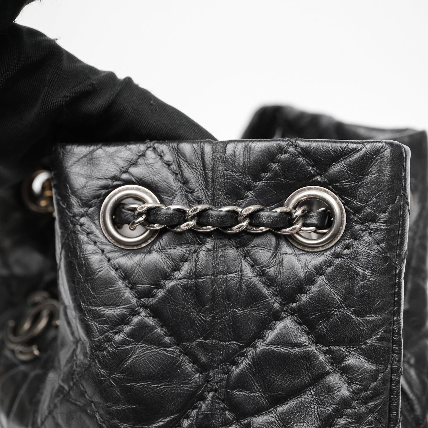 Chanel Small Gabrielle Backpack Black Aged Calfskin