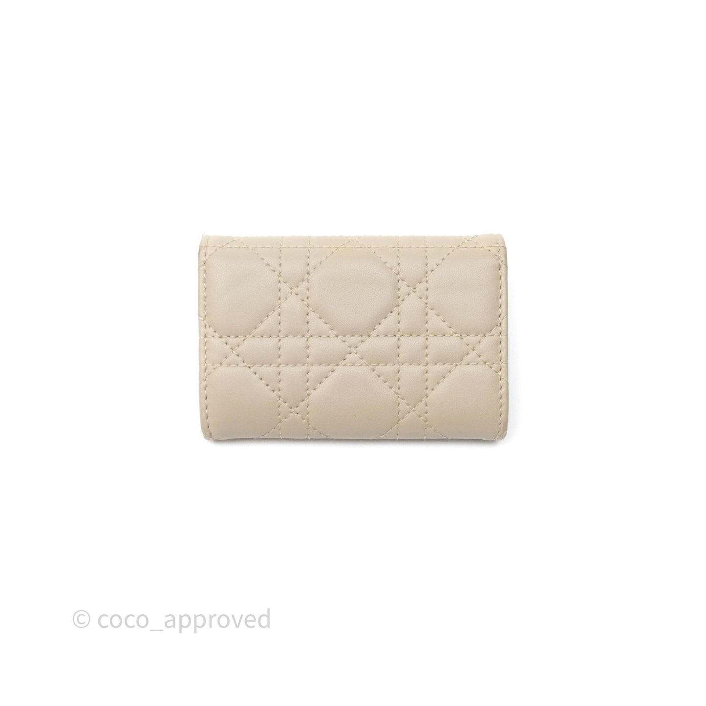 Christian Dior My Dior Glycine Wallet Powder Beige Cannage Lambskin