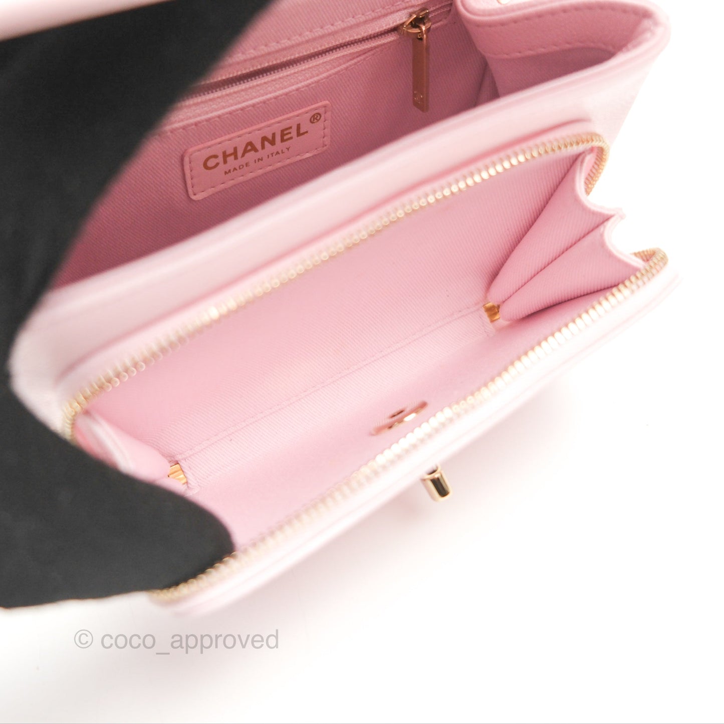 Chanel Quilted Small Business Affinity Flap Light Pink Caviar Gold Hardware