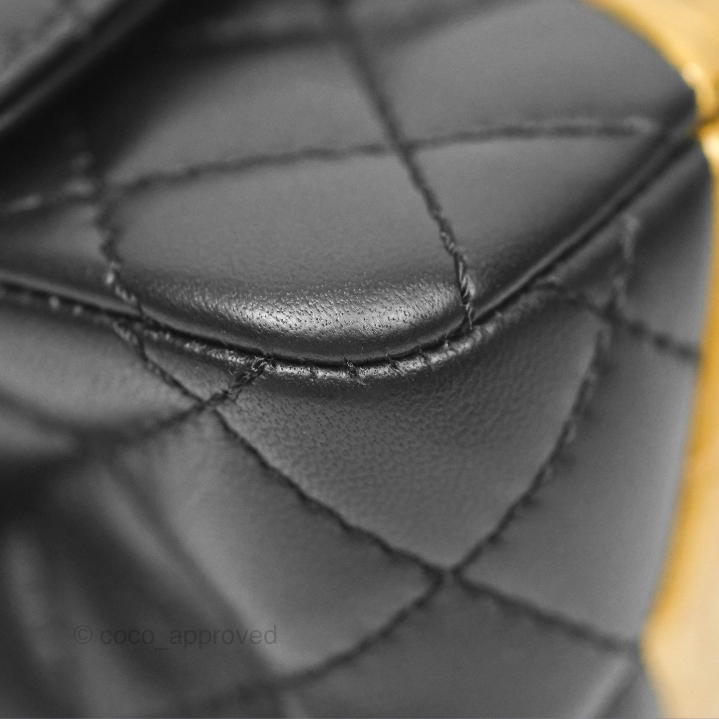 Chanel Reissue 2.55 Metallic Gold Crocodile Embossed Calfskin And Black Quilted Lambskin Aged Gold Hardware