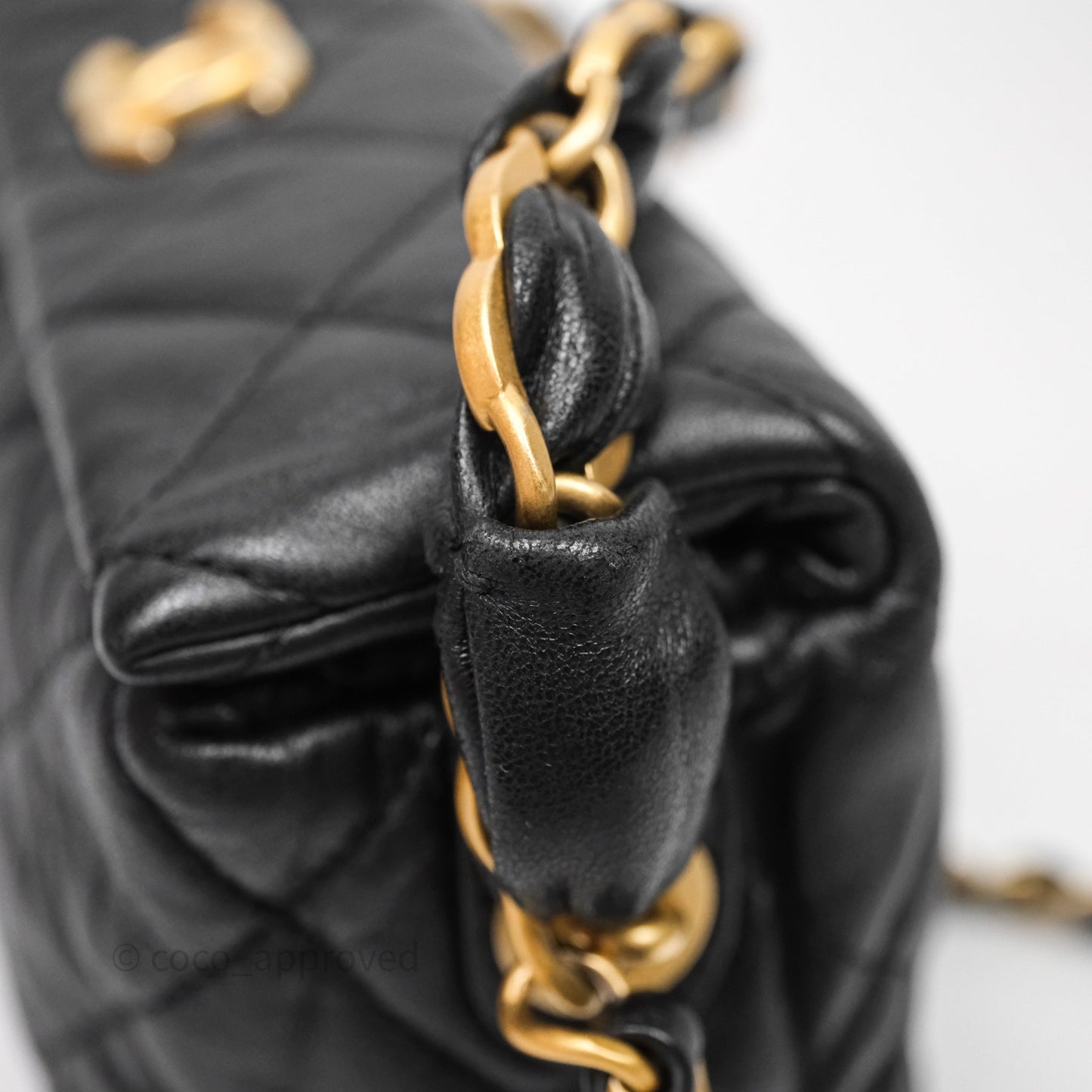 Chanel Small Hobo Bag Crumpled Black Lambskin Aged Gold Hardware