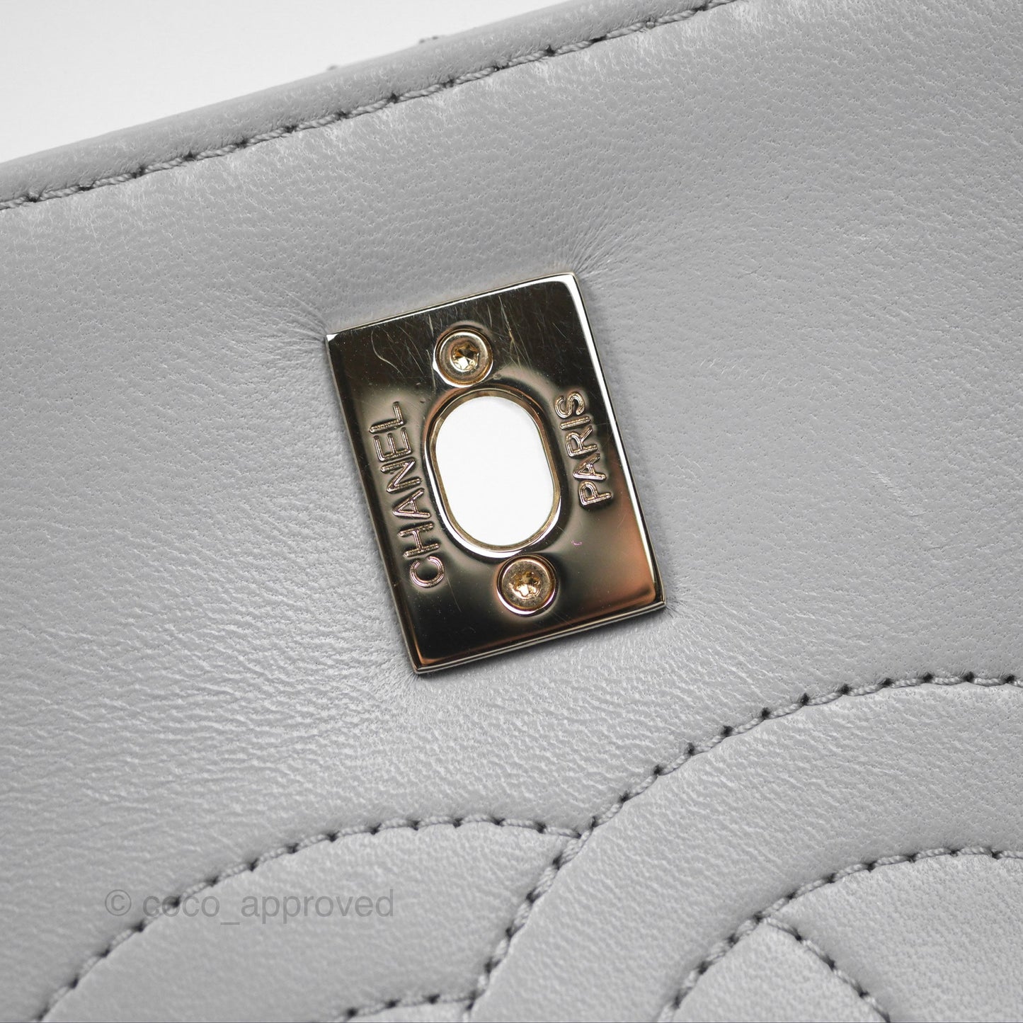 Chanel Small Trendy CC Grey Lambskin Gold Hardware
