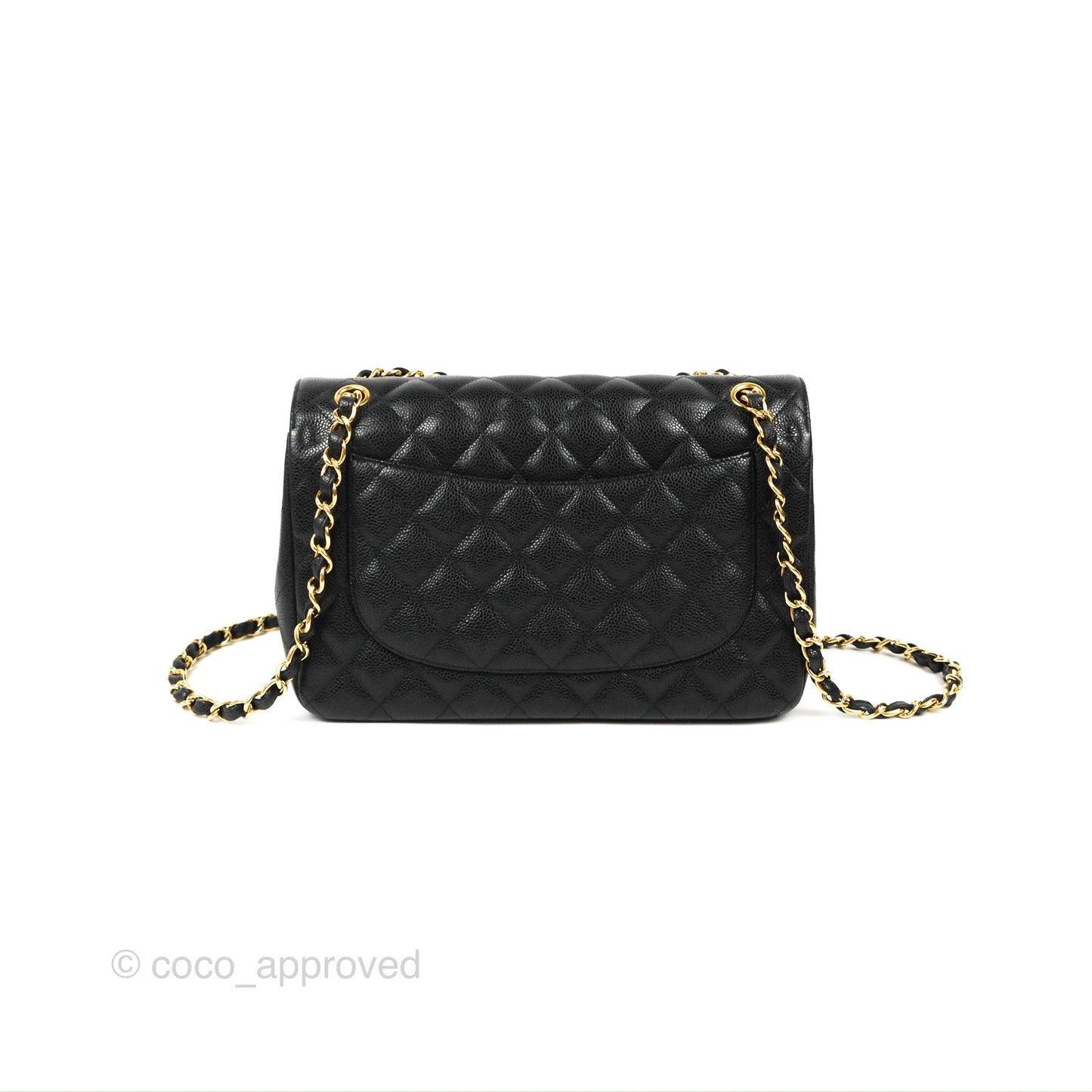 Chanel Jumbo Double Flap Black Caviar Gold Hardware⁣⁣