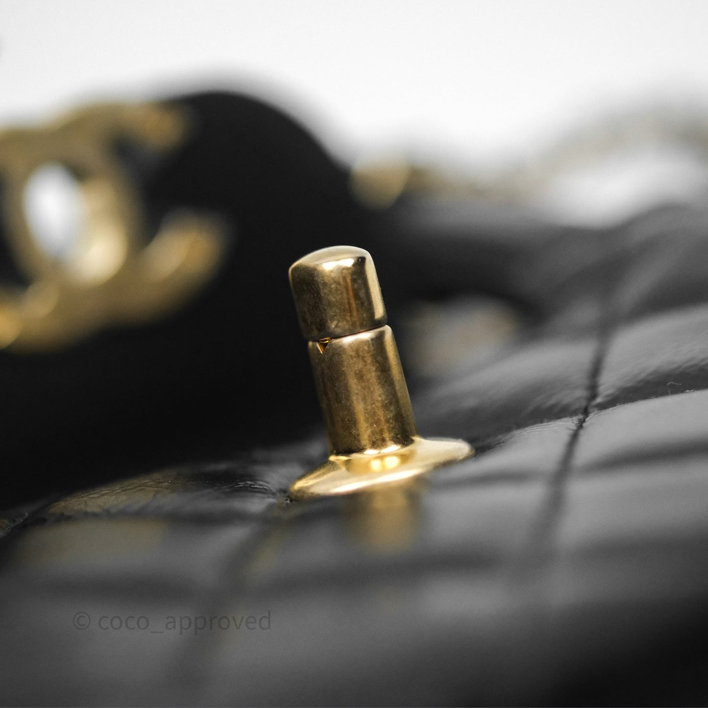 Chanel Mini Nano Kelly Bag Black Shiny Calfskin Aged Gold Hardware