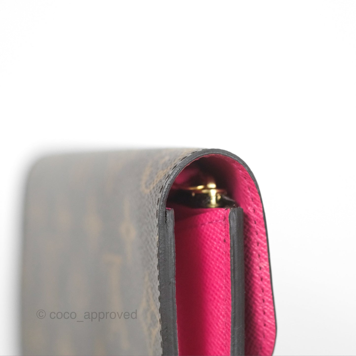 Louis Vuitton Emilie Wallet Monogram Canvas Fuchsia Pink
