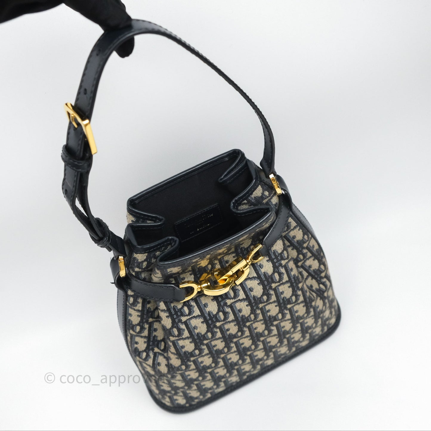 Christian Dior Medium O C'est Dior Bucket Bag Blue Dior Oblique Jacquard
