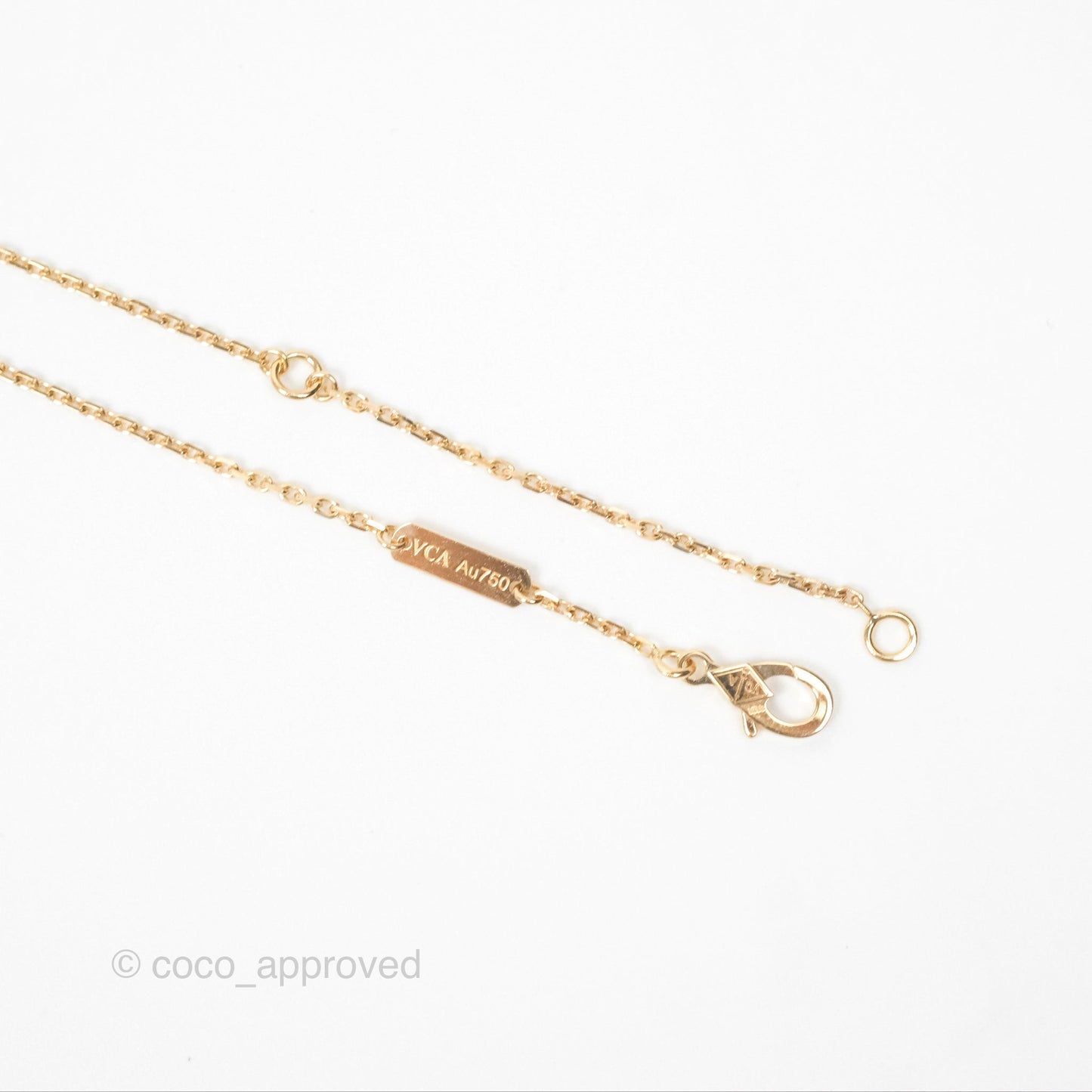 Van Cleef & Arpels Vintage Alhambra Pendant Necklace White Mother-of-pearl Yellow Gold