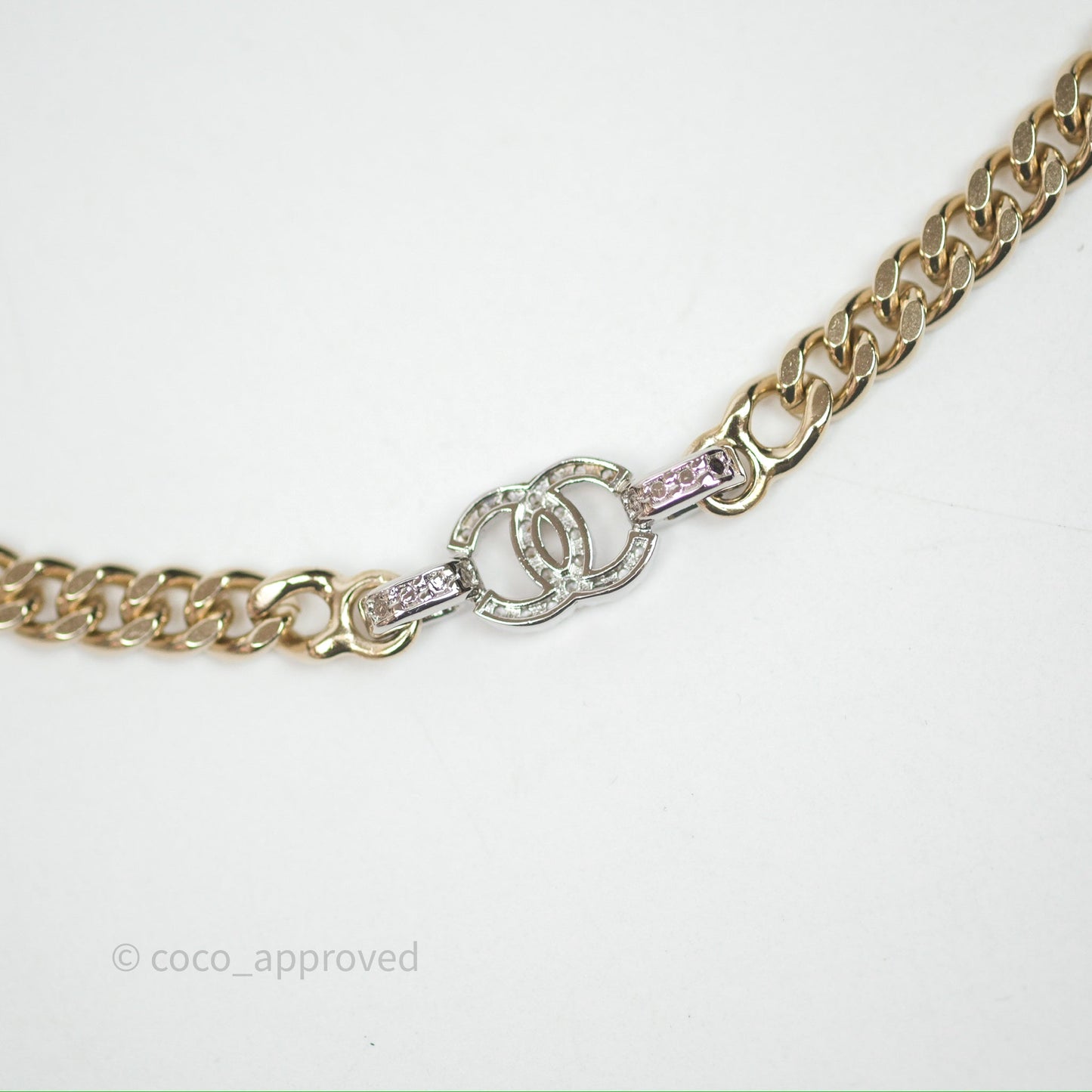 Chanel Crystals CC Chain Belt Gold Tone 22S
