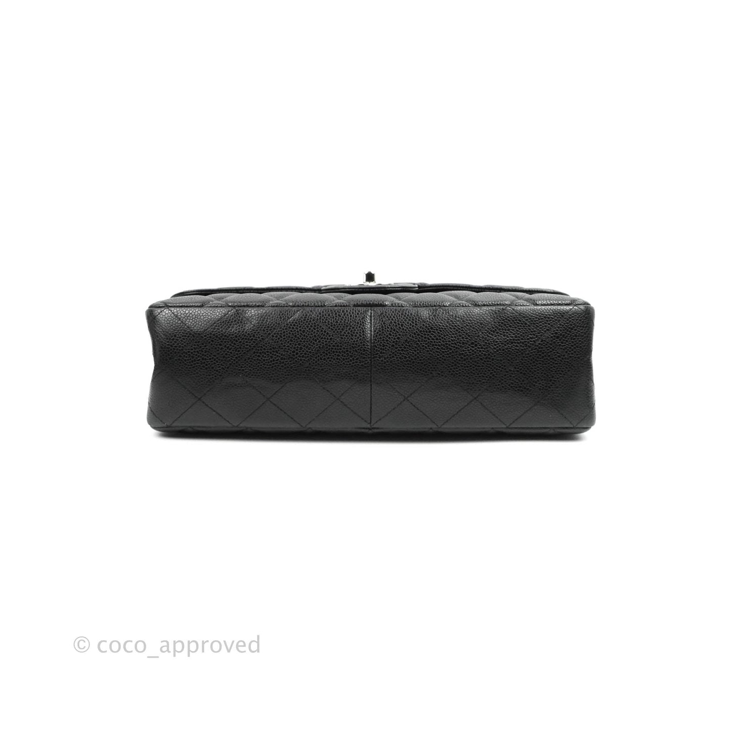 Chanel Single Flap Maxi Caviar Black Silver Hardware
