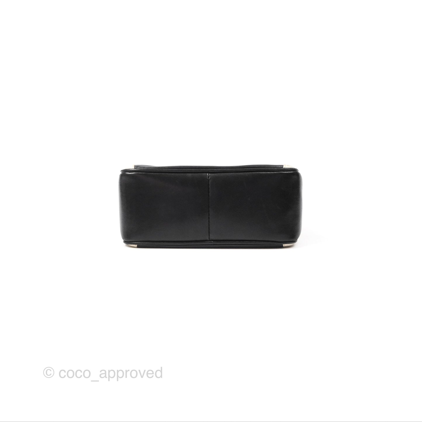 Chanel Vintage White CC Camera Bag Black Lambskin Gold Hardware