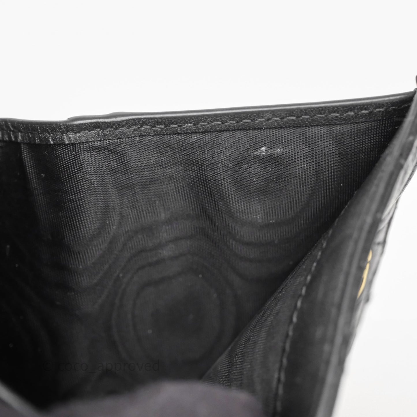 Christian Dior Caro Dahlia Wallet Black Calfskin Gold Hardware