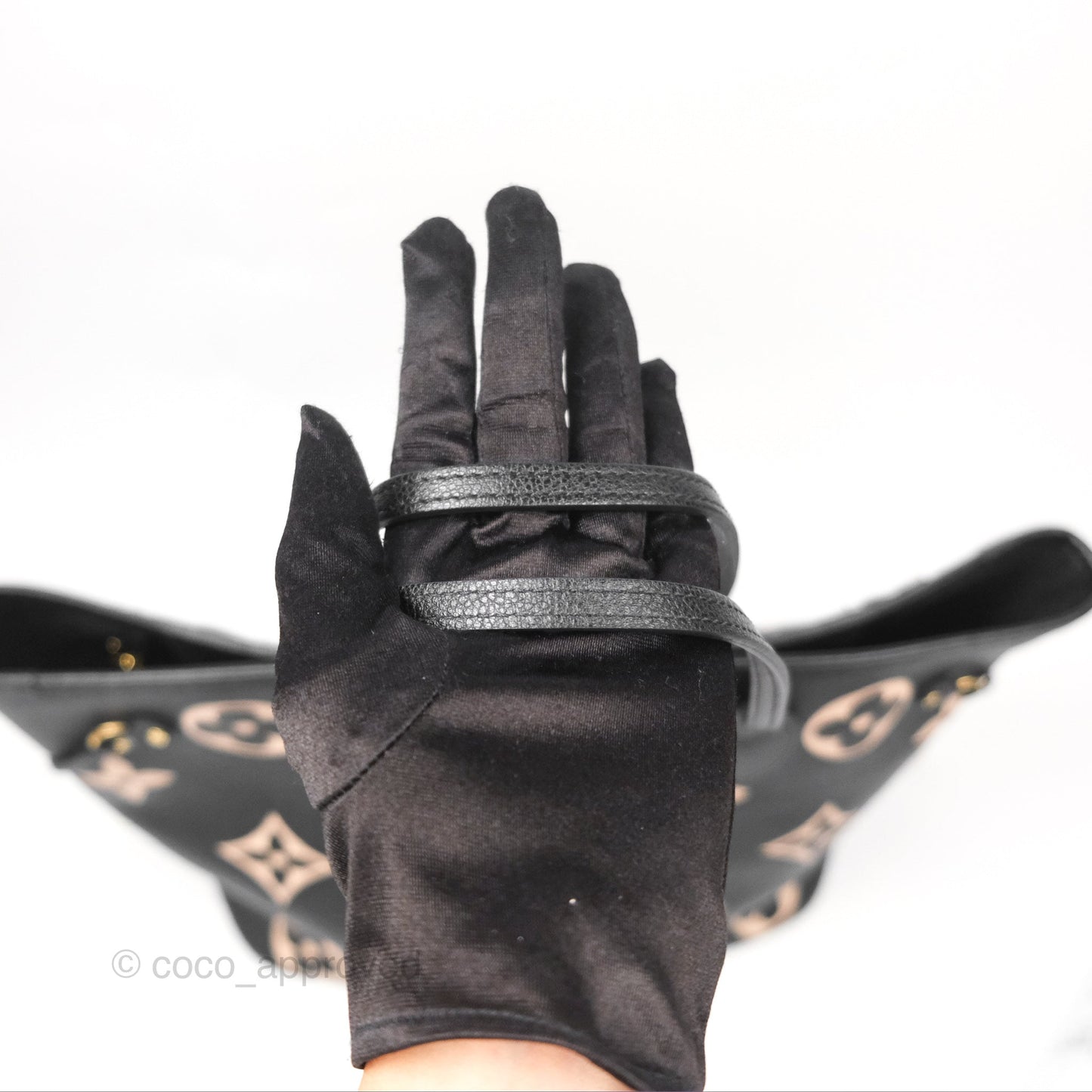 Louis Vuitton Neverfull MM Monogram Black Beige