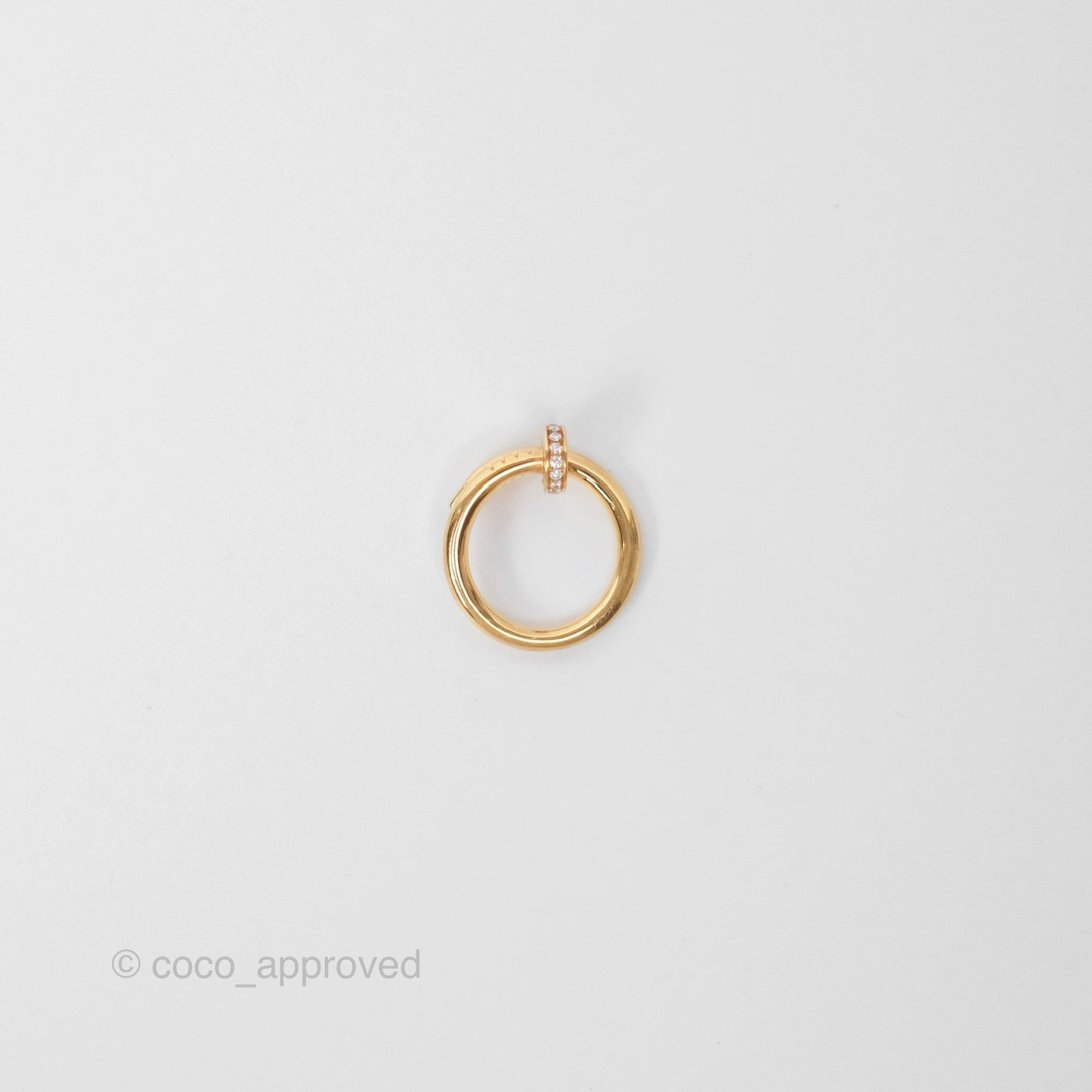 Cartier Juste Un Clou Ring Rose Gold Diamonds Size 51
