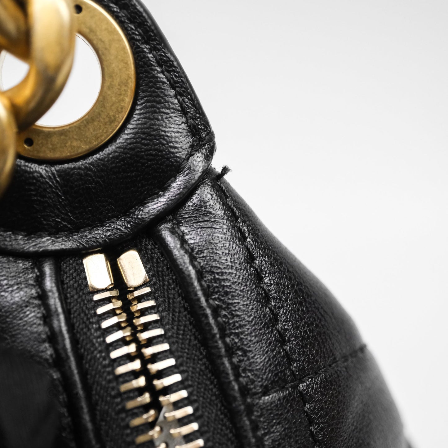 Chanel Small Quilted Trendy Double Pocket Hobo Black Lambskin Gold Hardware