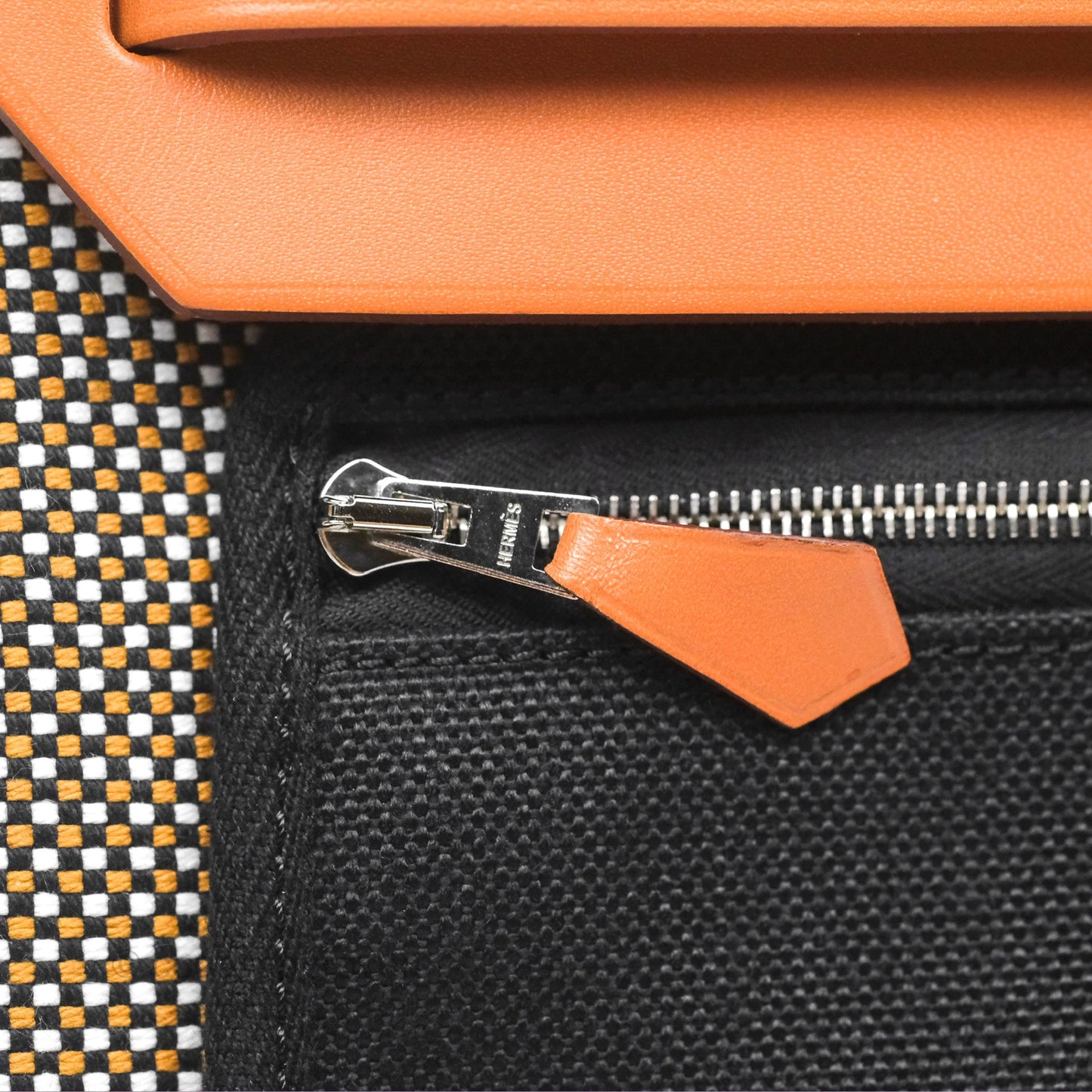 Hermès Herbag Zip 31 Natural Vache Hunter Black Toile GM Palladium Hardware