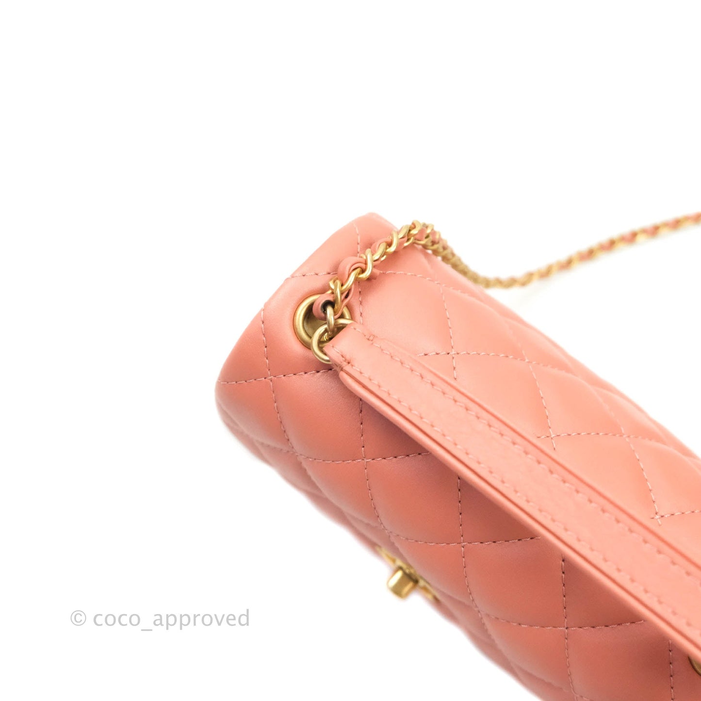 Chanel Day Trip Quilted Small Lambskin Pink Aged Gold Hardware