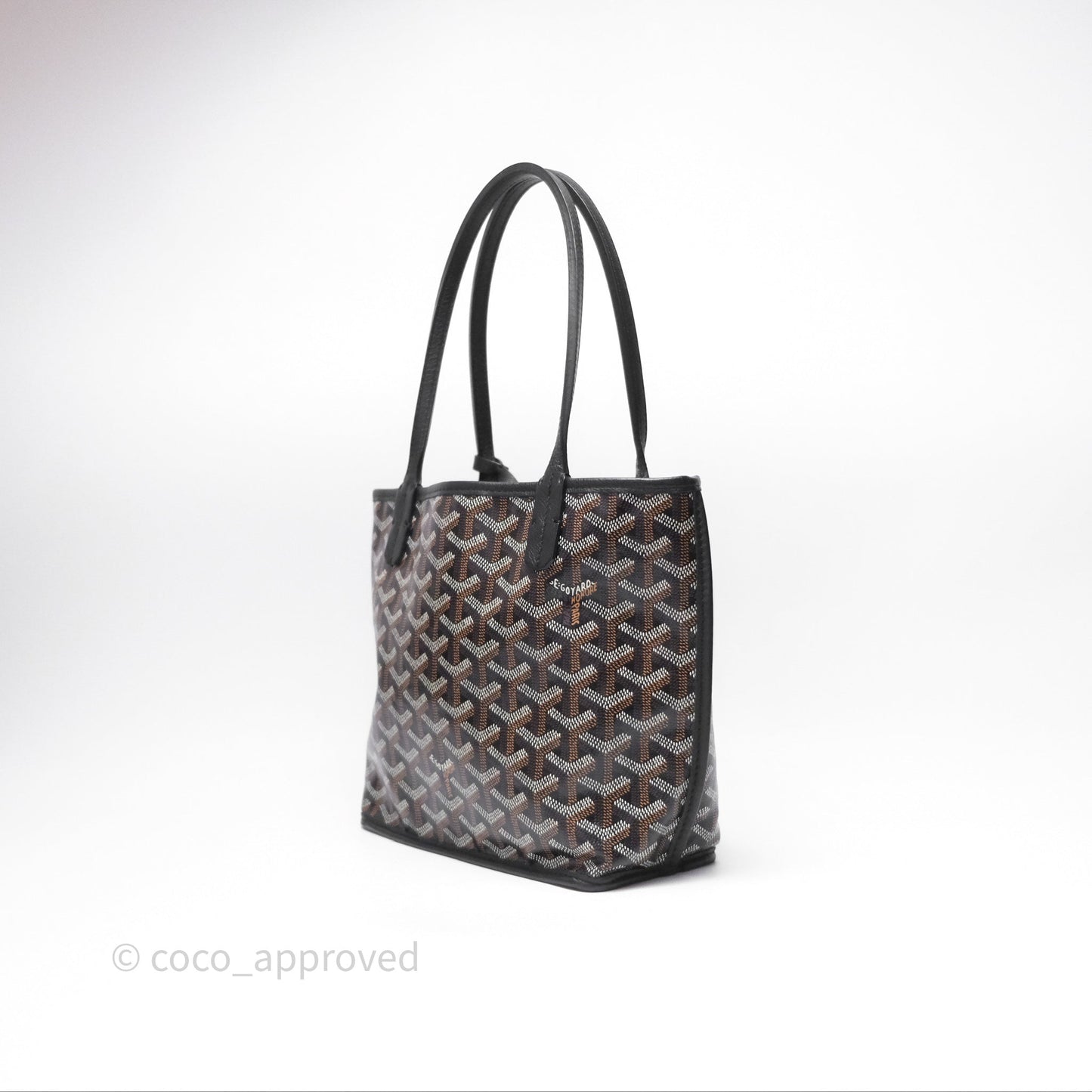 Goyard Anjou Mini Bag Goyardine Canvas Black